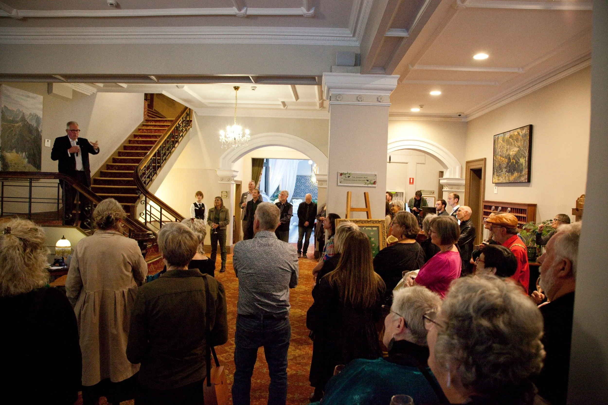 Event in the lobby at Hadley's in Hobart