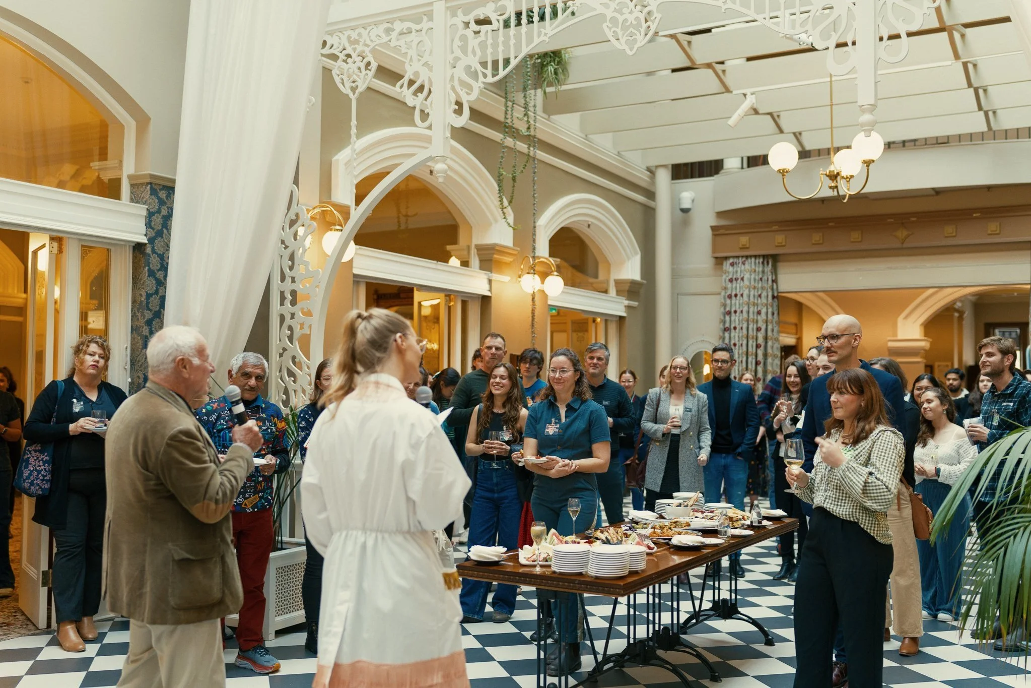 Cocktail event in the Atrium at Hadley's in Hobart