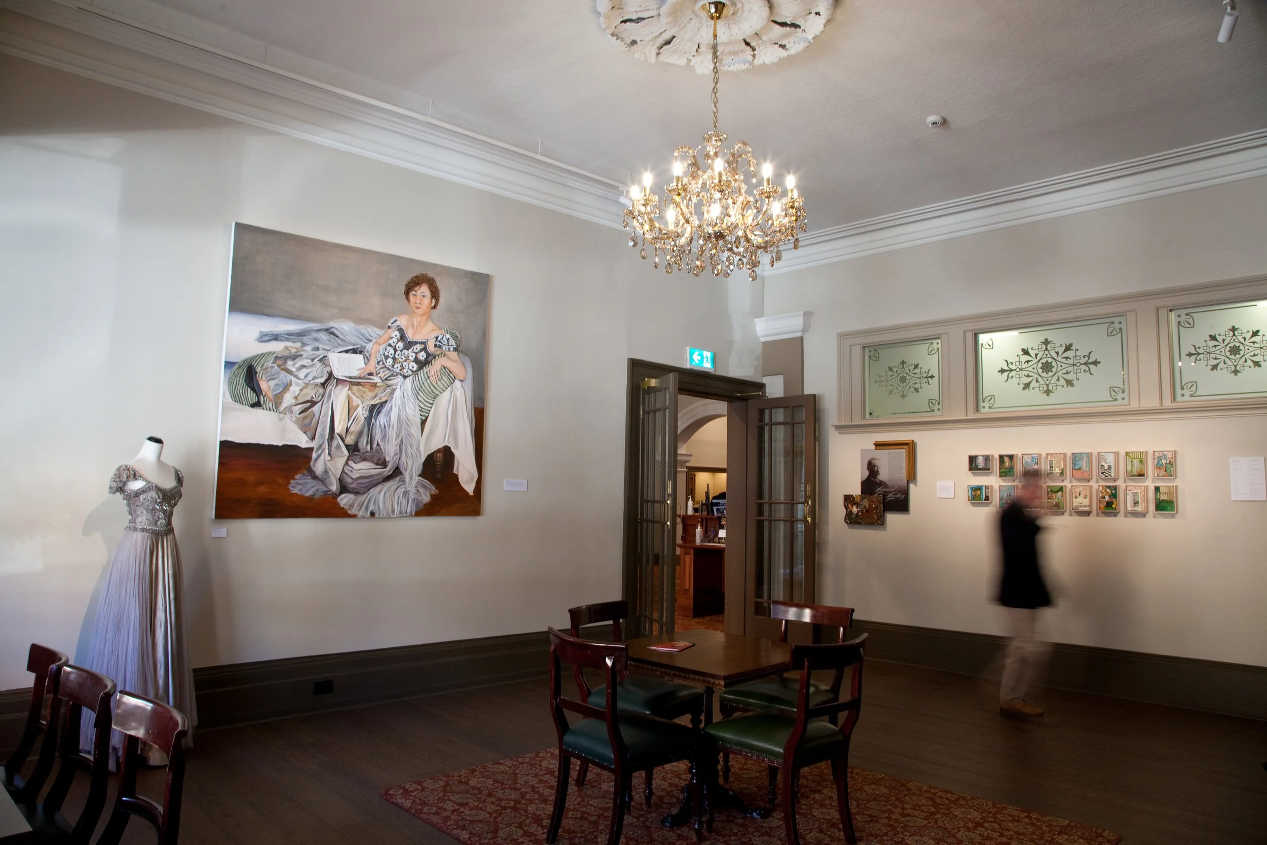 Art exhibition in the gallery at Hadley's in Hobart