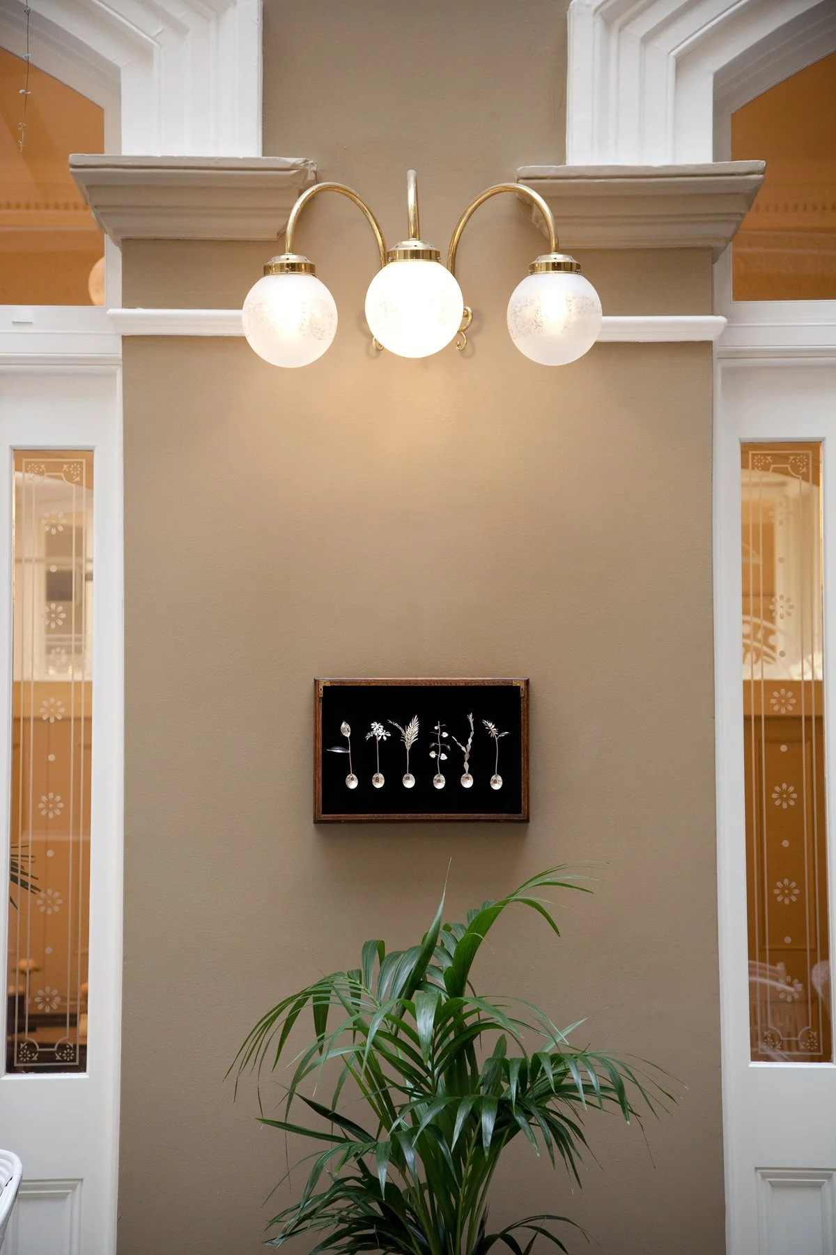 Gilded Encounters - art exhibition in the gallery at Hadley's Orient Hotel in Hobart