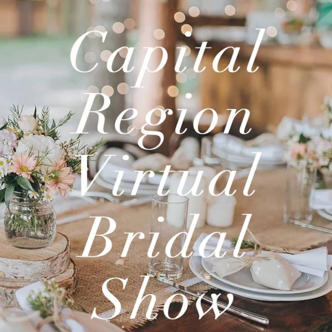 We're so excited to be participating in the Capital Region Virtual Bridal Show tomorrow, February 21 10am-3pm! If you're planning your wedding, this is THE place to be to meet vendors and get ideas, and get some great discounts. 

Come say hi at our 