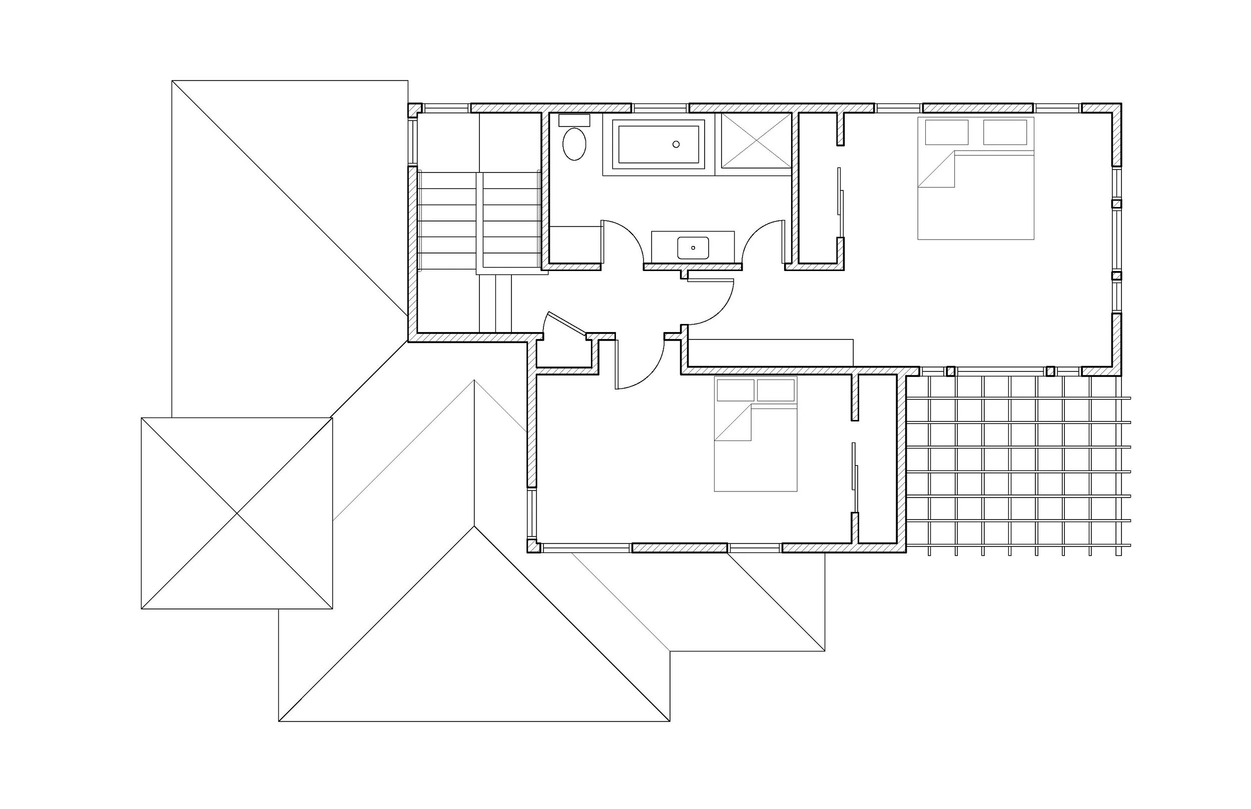 New upper floor with master suite