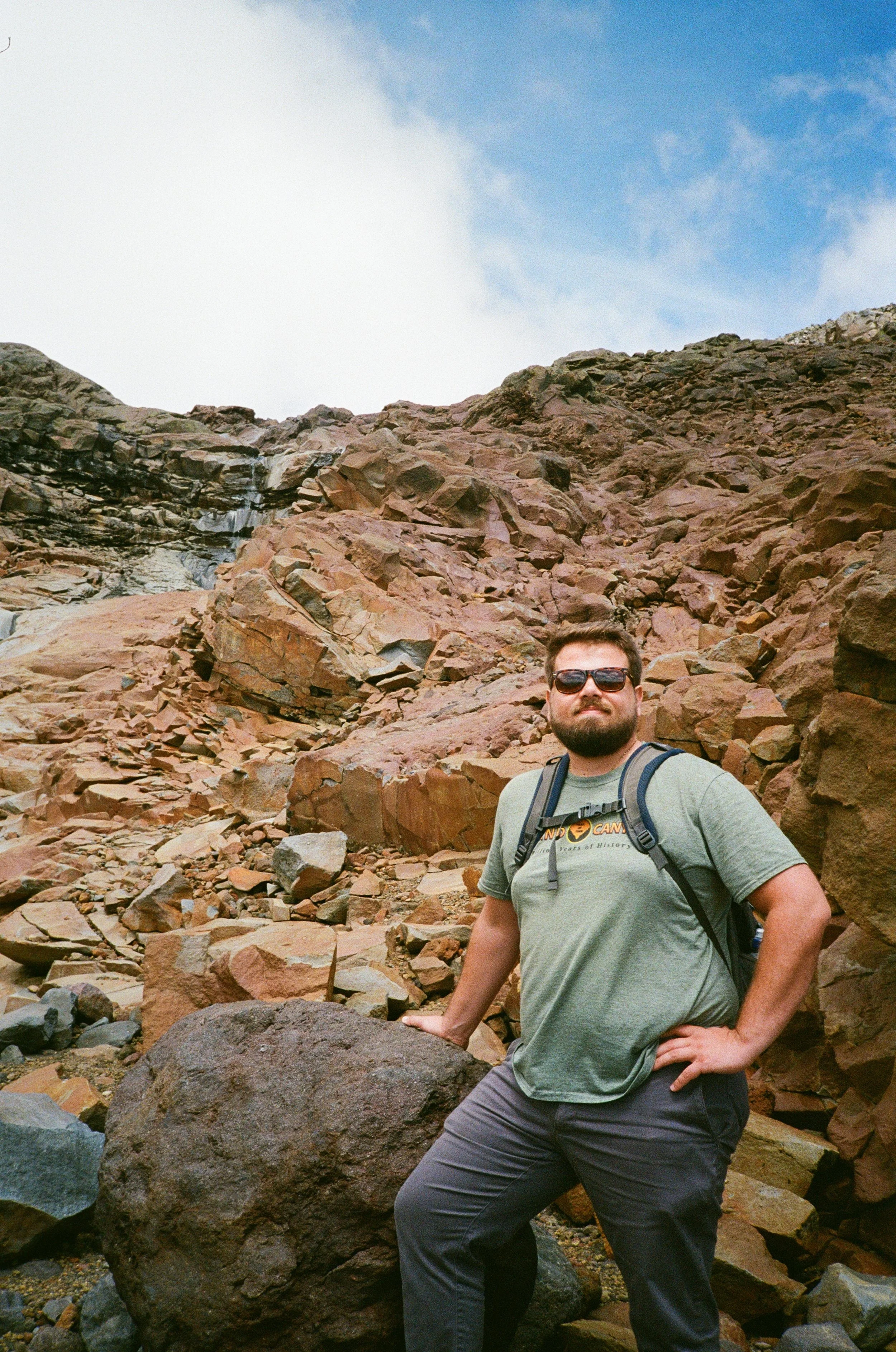 (Tongariro National Park) - at the Whakapapa ski area. Took a ride up to the top and hiked a bit on the rocks.