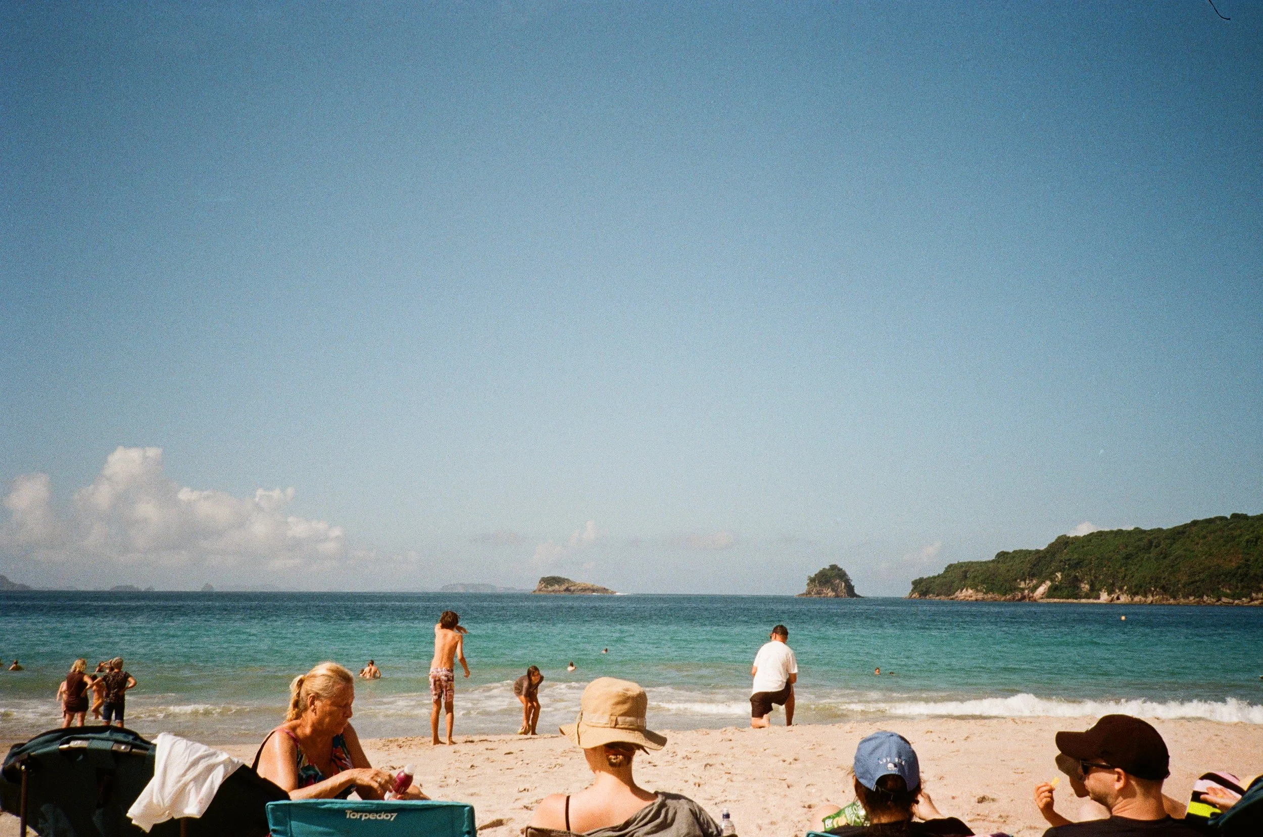 (Cooks Beach) - Another beach that we went to. This was a sunny day and great day for swimming even though the water was super cold. One of the coolest days for me. 
