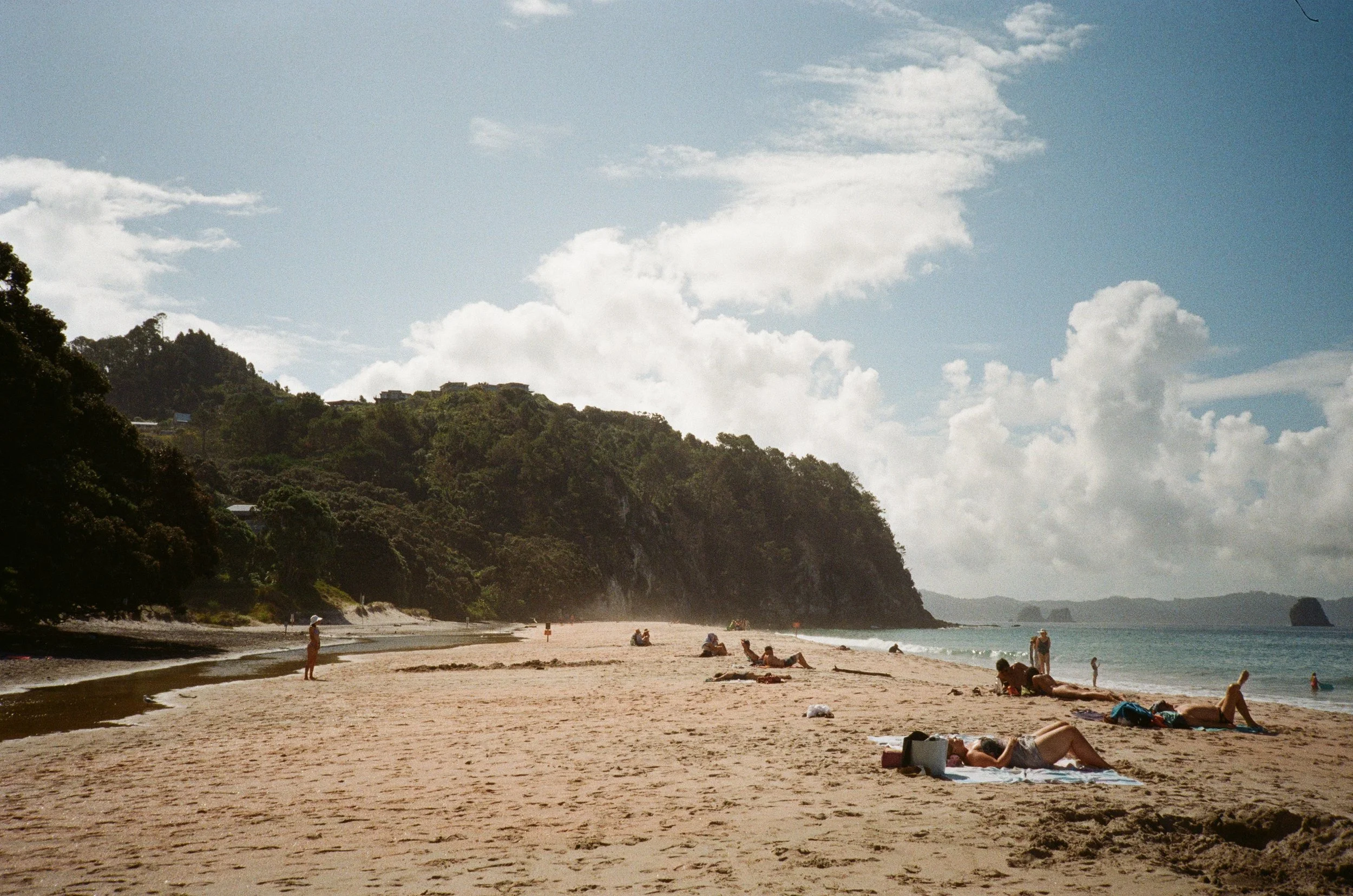 (Cooks Beach) - Another beach that we went to. This was a sunny day and great day for swimming even though the water was super cold. One of the coolest days for me.