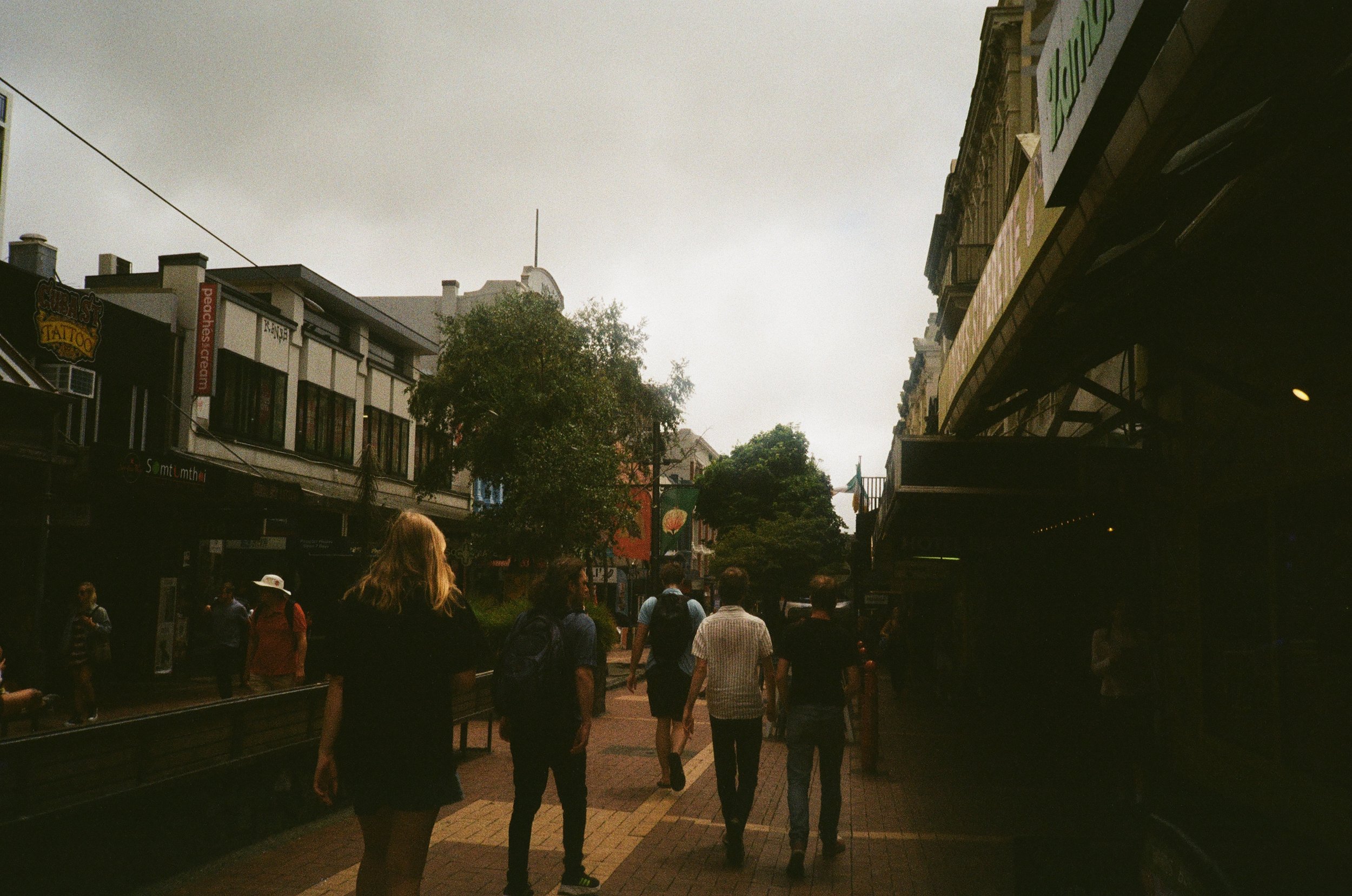 (Wellington) - along one of the streets for shopping .