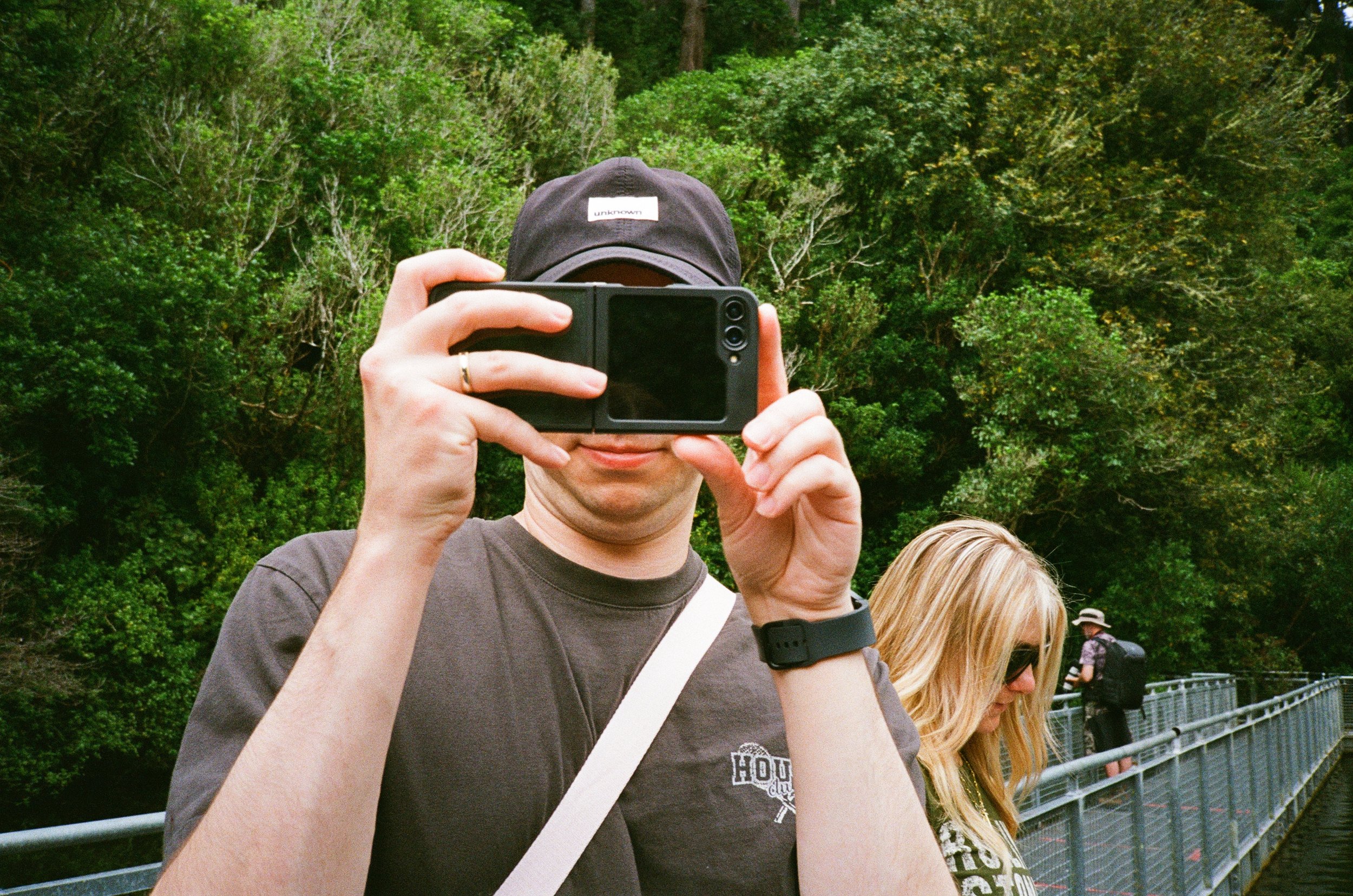 (Wellington) - At the bird sanctuary. Catching Max spotting some birds.