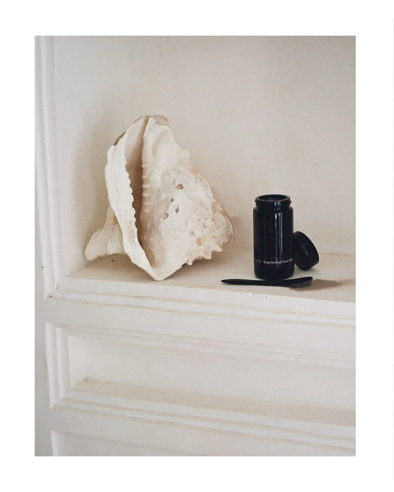 Quiet materials, pale light, a sense of ritual held in a single frame.