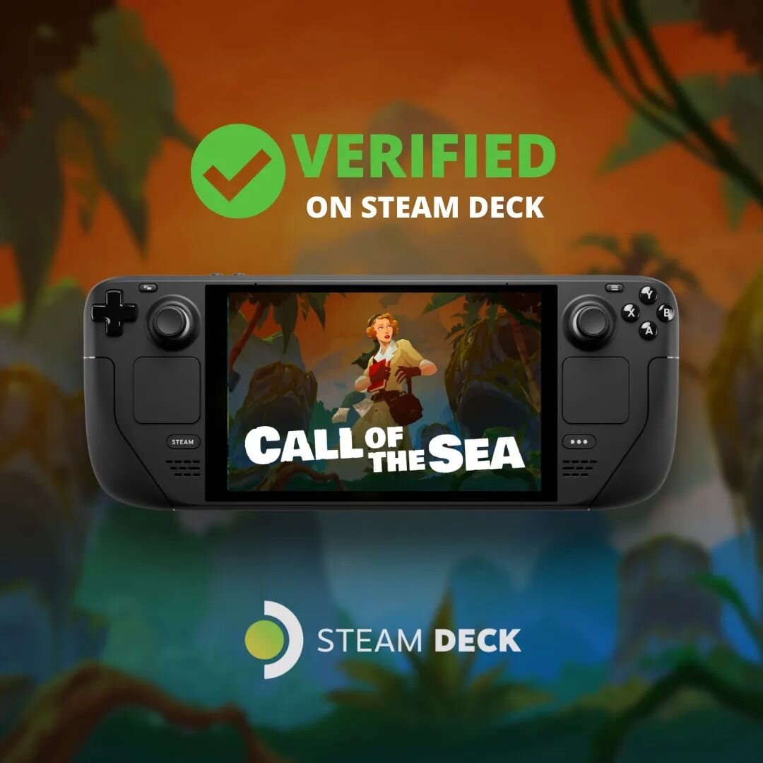 It's official, you can take Norah&rsquo;s adventure wherever you go!

@COTSgame has become a #SteamDeck Verified title ✅!
To celebrate this, Call of the Sea is NOW on Steam with a 45% off discount! Valid for Steam and Steam Deck until October 3rd🌴
.