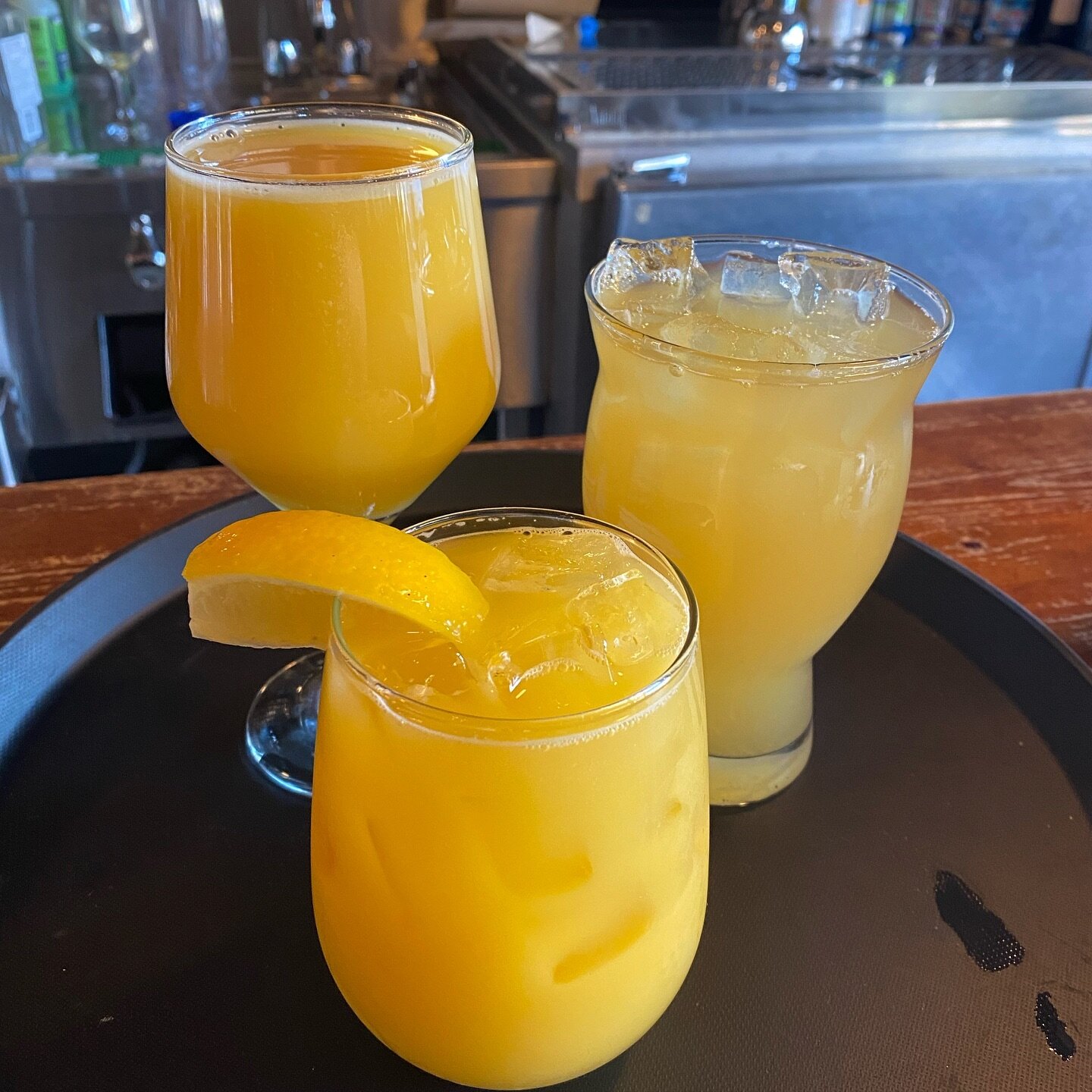 Brunch Cocktails🍹
~ Cheeky Mimosa (white wine, OJ, ginger ale) 
~ Summer Splash (whisky, peach schnapps, OJ, ginger ale) 
~ Tropical Tiger (spiced rum, pineapple juice)