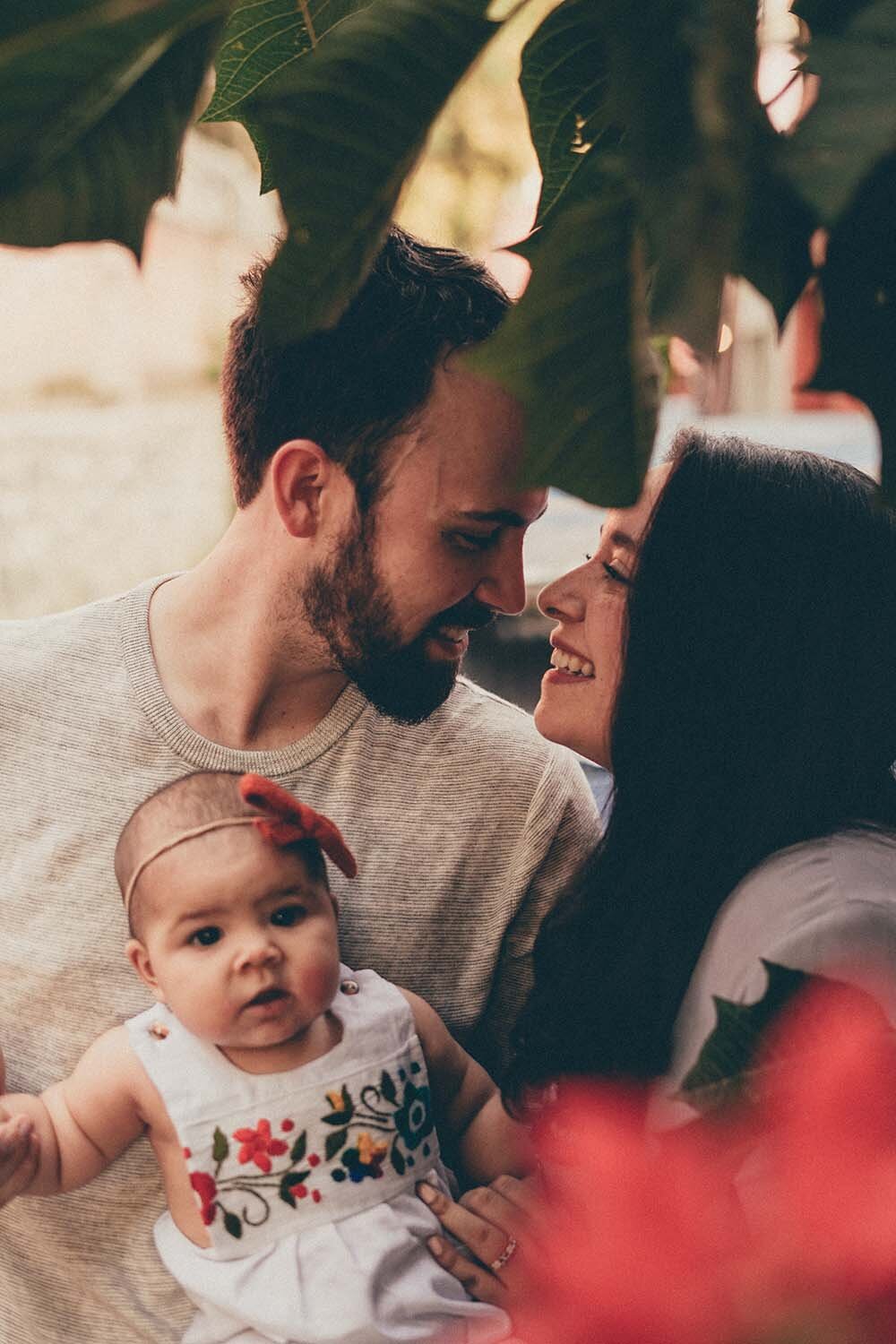 Sesión de fotos familiar  con bebe en Mexico