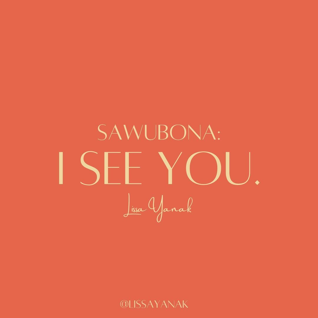 One of my favorite things that I learned from &ldquo;Emotional Agility&rdquo; by @susandavid_phd is the Zulu greeting &ldquo;Sawubona&rdquo;, which means &ldquo;I see you&rdquo;.
 ⠀⠀⠀⠀⠀⠀⠀⠀⠀⠀⠀⠀
As I worked through my Life Accounts a month ago, one the