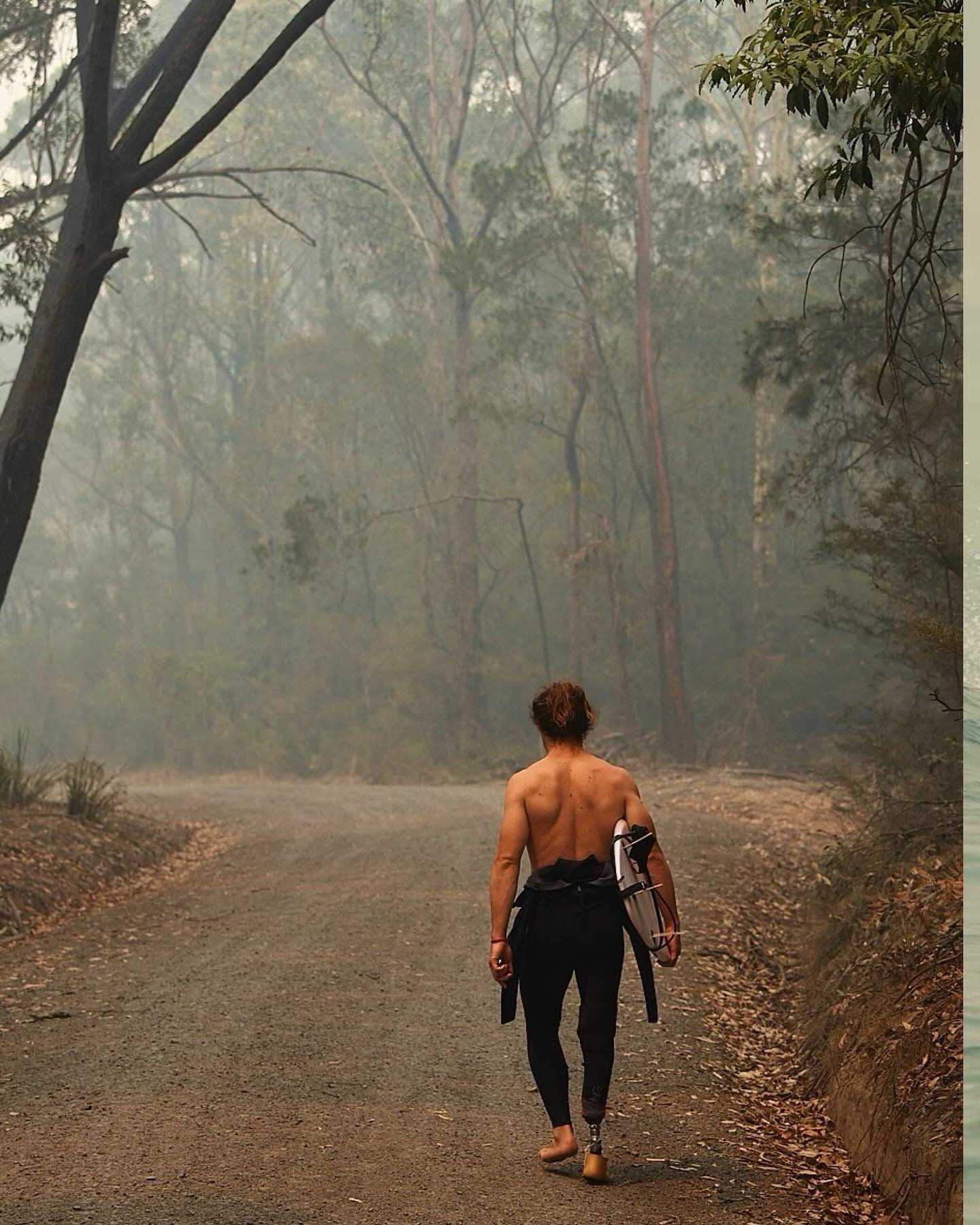 On the first of January, 2020, heavy smoke hung in the air all over the NSW South Coast as bushfires raged mere kilometres away. To combat the stress and anxiety of no power, no reception, and no internet, Lachy decided to go for a surf in the haze. 