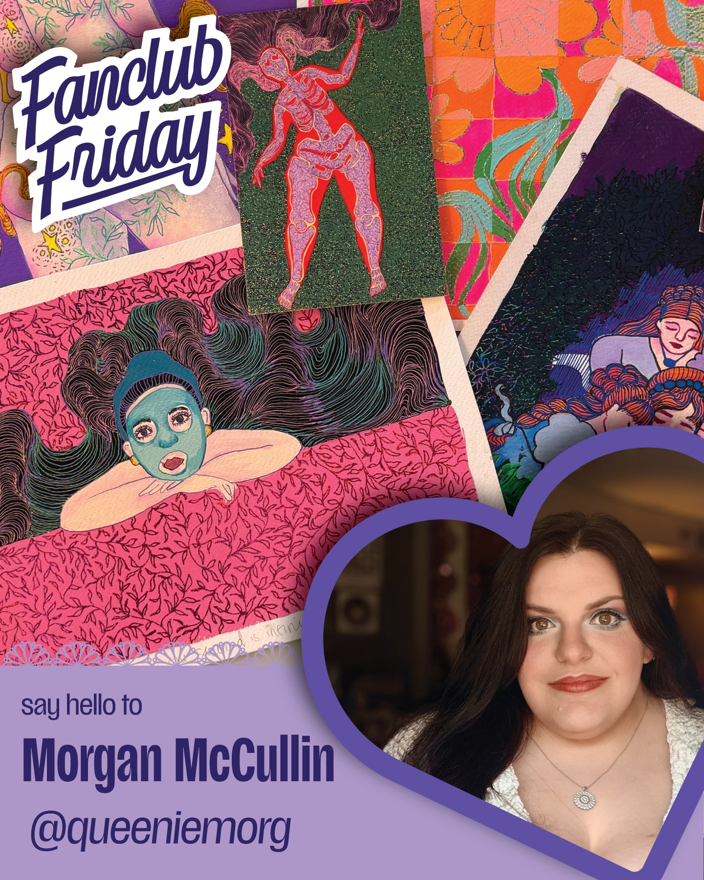 WE LOVE MORGAN MCCULLIN AND YOU SHOULD TOO!!! 💜💅

Send some love to @queeniemorg, because she's our artist for this Fanclub Friday! Morgan is a painter and talented art teacher at Saline High School. Morgan has worked in a myriad of media, but pred
