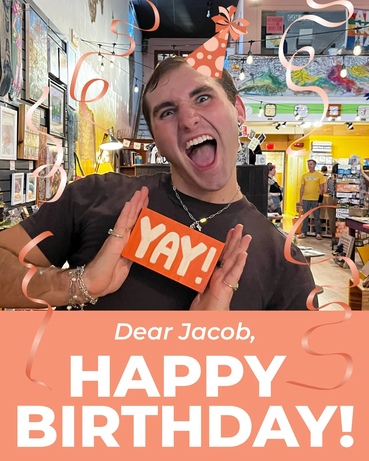 TODAY'S A SPECIAL DAY... IT'S JACOB'S BIRTHDAY!!! 👯🎂🎈

The brightness you bring to every room is so infectious, and we're so thankful to have you on our team! We know there will be a party today, because you can turn any day into a celebration! We