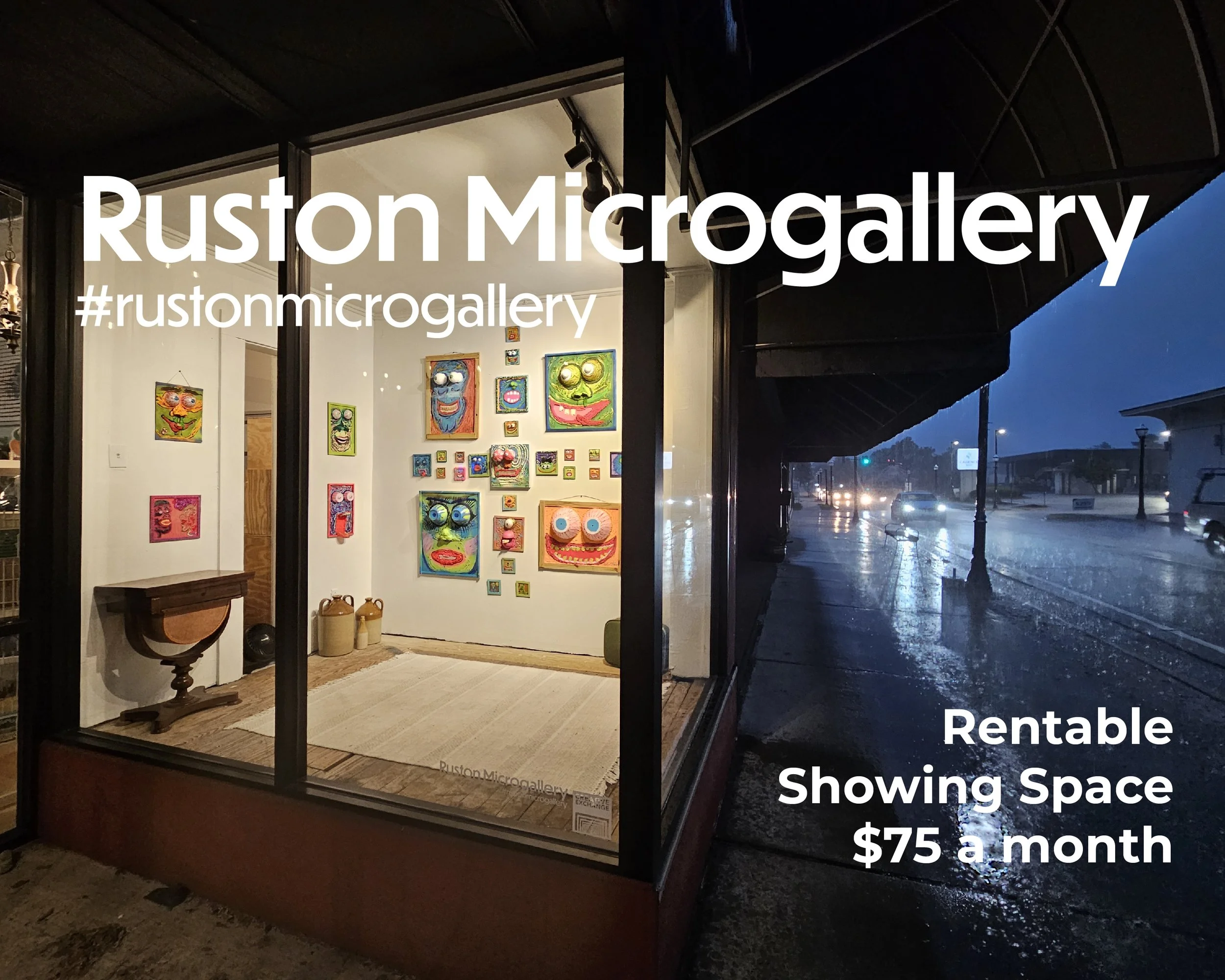 Ruston Microgallery - Rentable Showing Space $75 a month