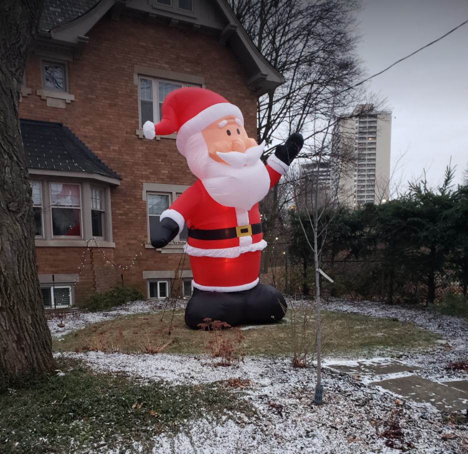  This Santa will  insist  that you listen to his podcast. 