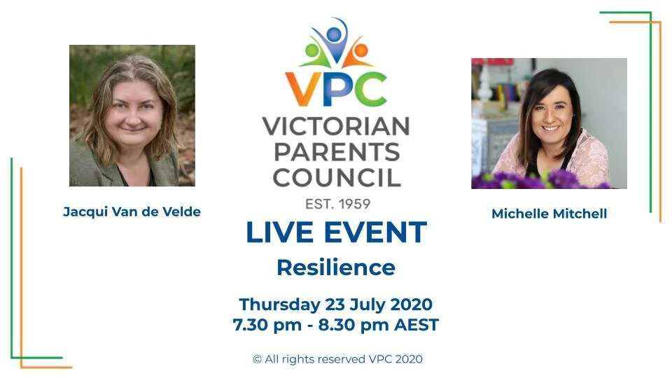 VPC Live: "Everyday Resilience" in conversation with Michelle Mitchell and Jacqui Van de Velde