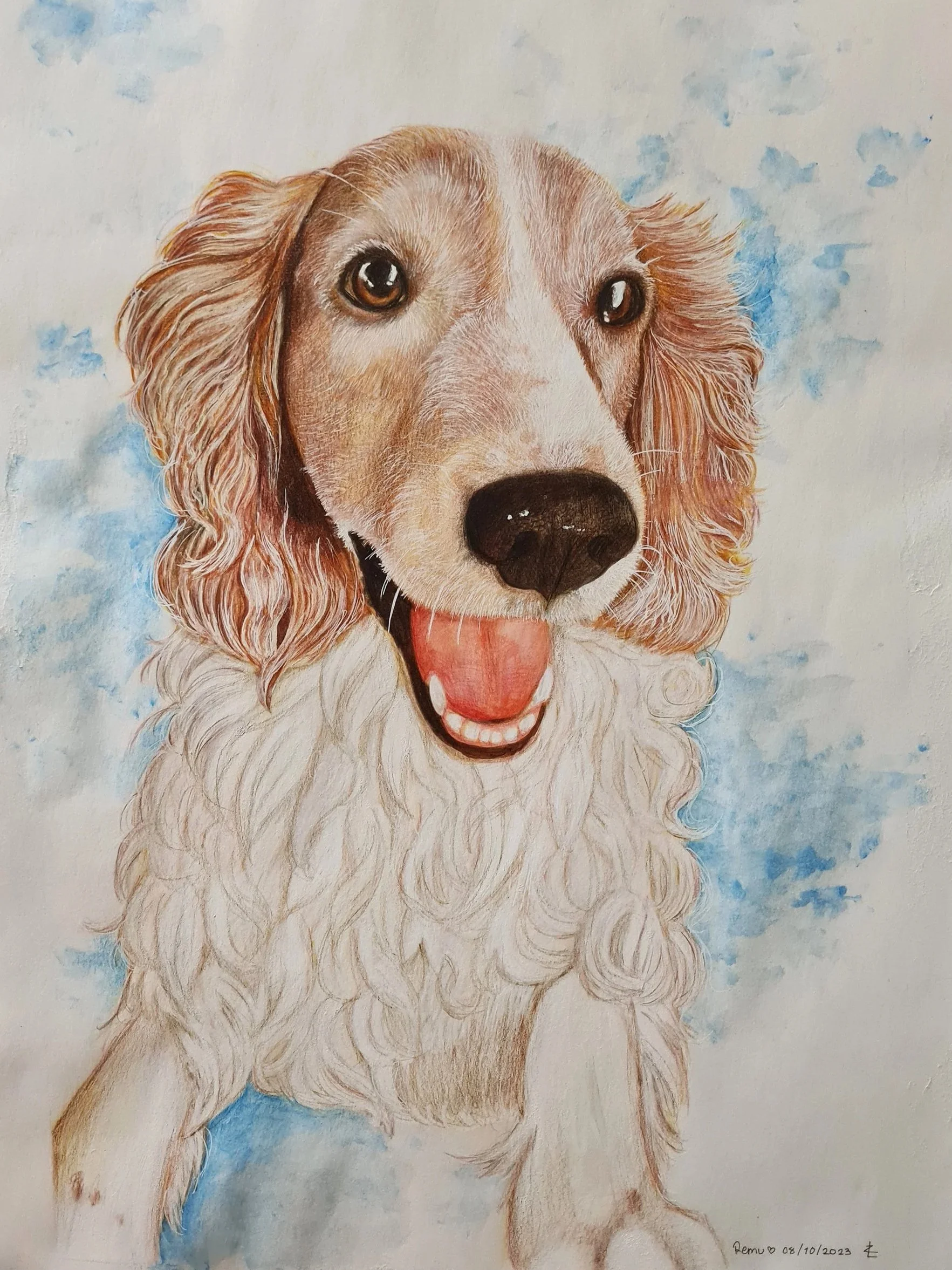 Remu, 2023, Water-& pencil color