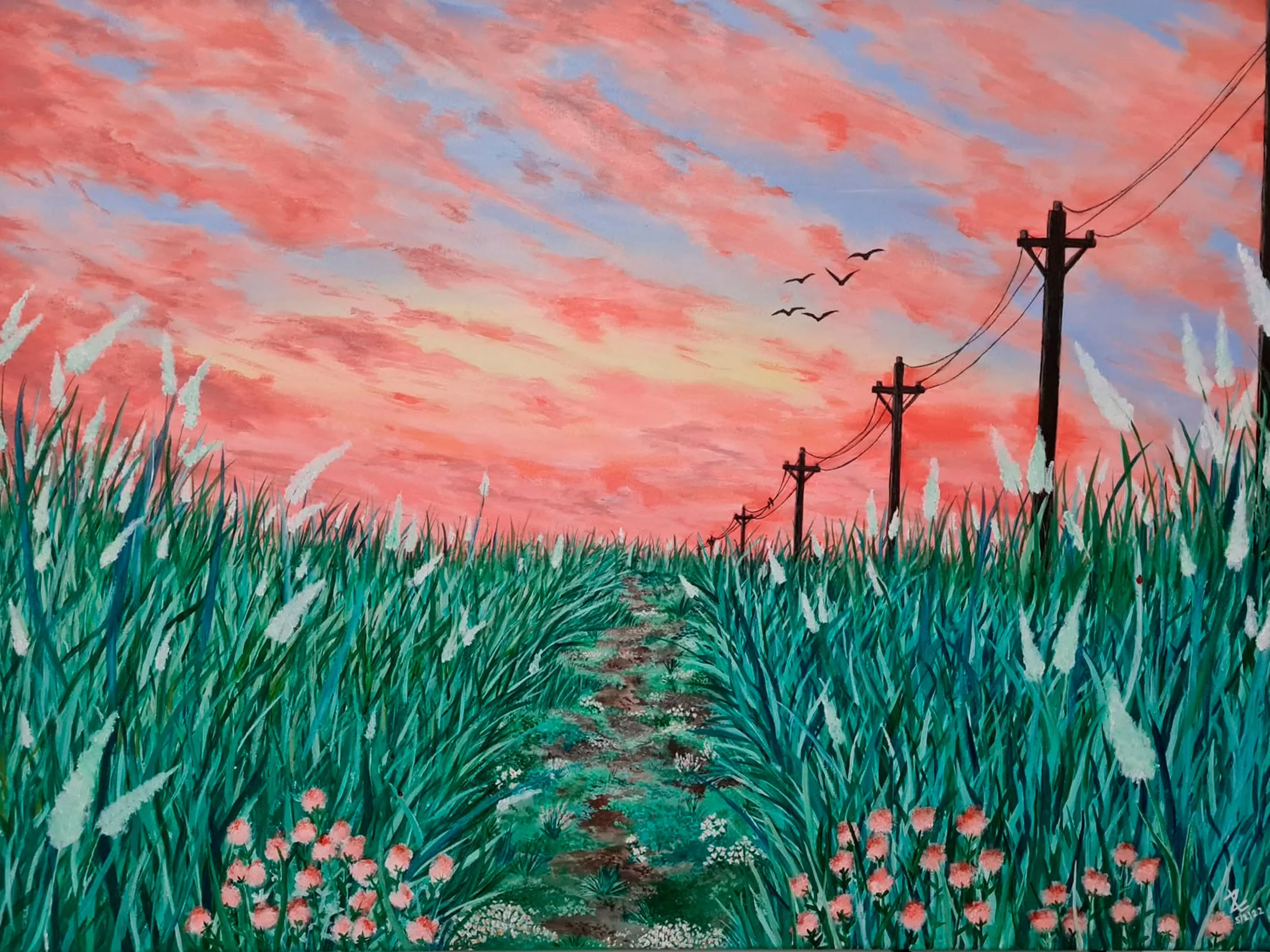 Silent Field, 2022, Acrylic on canvas
