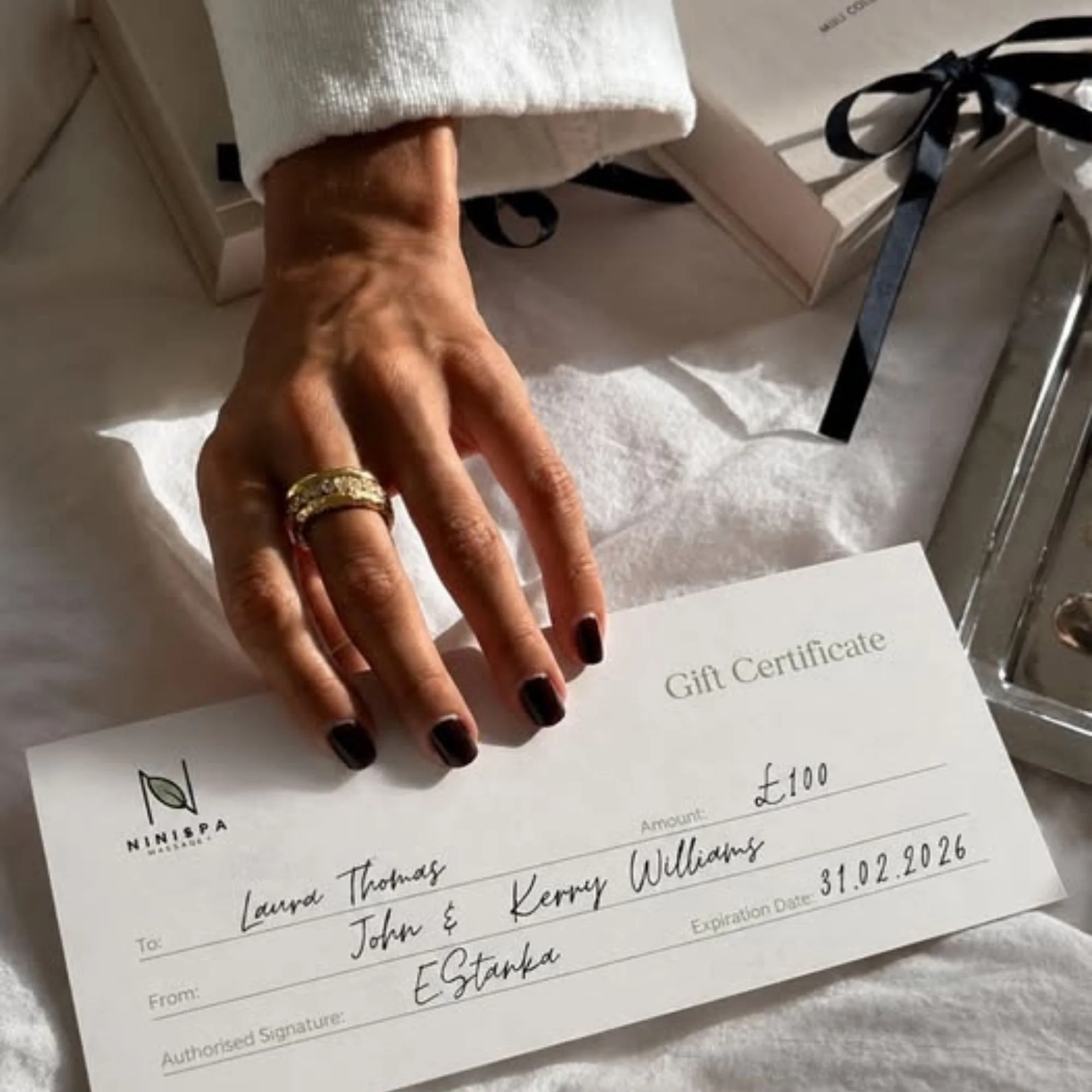 spa gift vouchers, gift cards