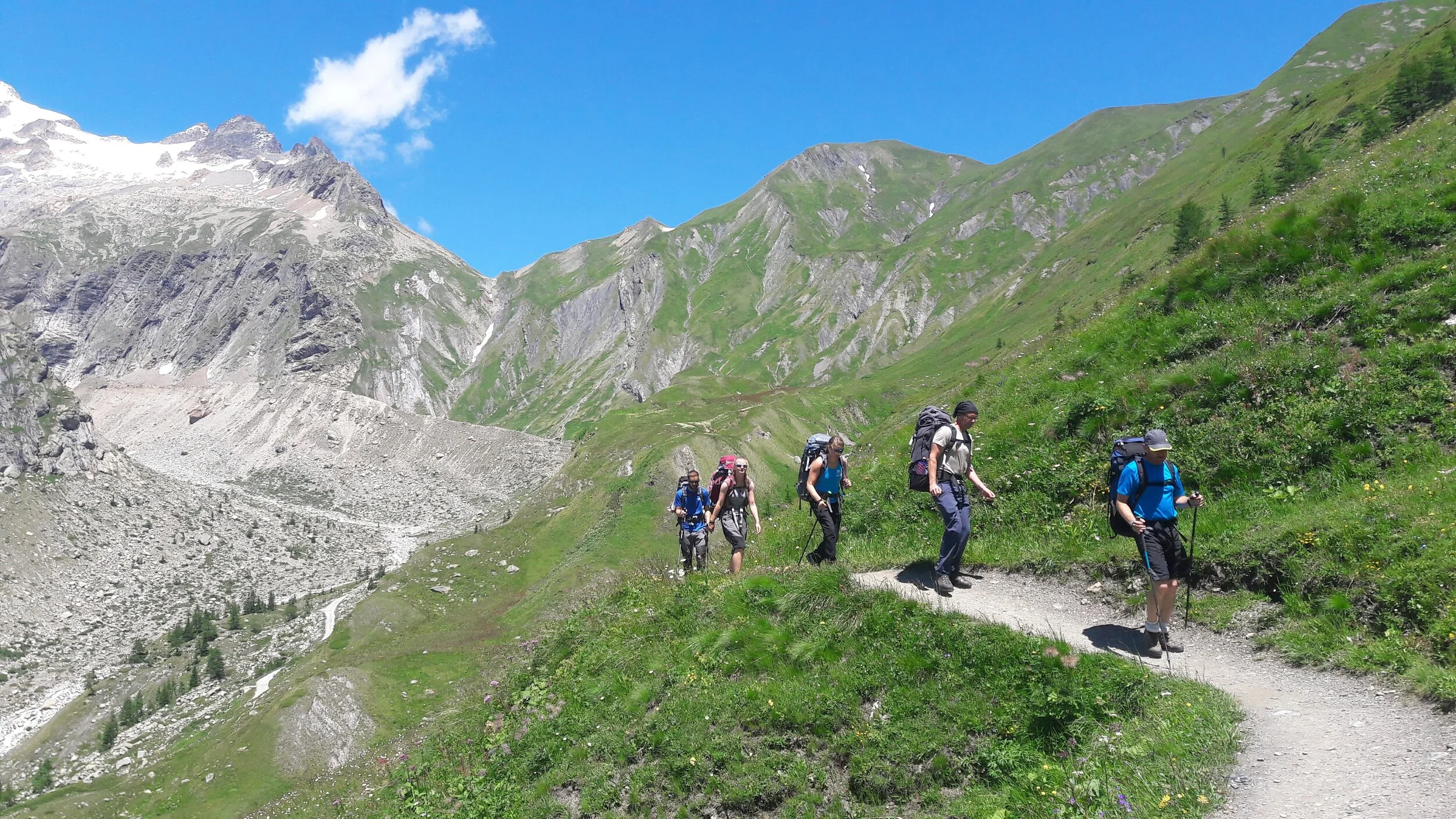 DofE Gold expedition on part of the Tour du Mont Blanc