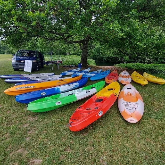 Kayak and SUP hire every weekend until September . At the river at the end of the concrete road next to our centre TQ96EQ . &pound;10 per person  per hour . Single and double kayaks available. And SUPs . Card or cash . FREE to NHS staff . Coming and 