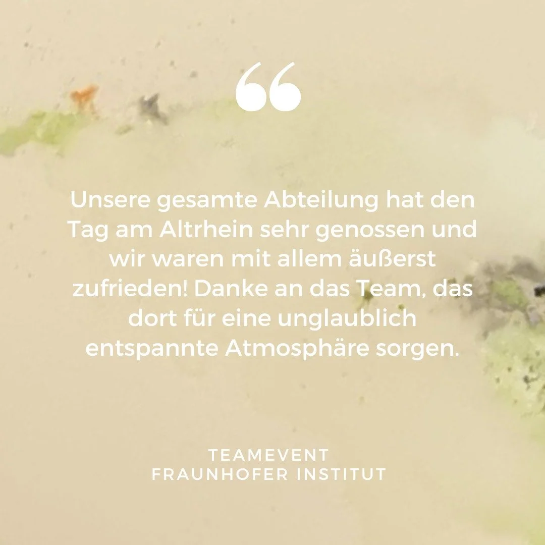 Was braucht ein Team wirklich, um wieder aufzutanken? 🤔
Keine PowerPoint. Kein Konferenzraum. Sondern Wasser, Luft und eine Atmosph&auml;re, die einfach tr&auml;gt.
Die gesamte Abteilung des Fraunhofer Instituts hat genau das bei uns am Altrhein gef