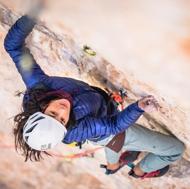 Daila climbing the 8a crux pitch of &quot;c&acute;est plus facile&quot; on the south face of Nuvolao in the Dolomites, making it look easy again.⁠
@dailaojeda @siurana_climbing_house⁠
.⁠
.⁠
.⁠
.⁠
.⁠
.⁠
.⁠
.⁠
.⁠
.⁠
.⁠
.⁠
.⁠
#dailaojeda #Dolomites #dol