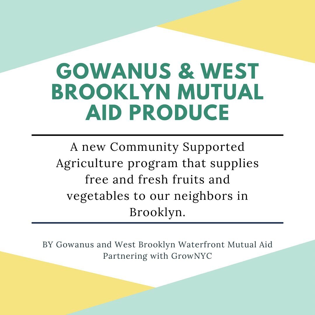 Today marks the launch of our CSA program with @gowanusmutualaid Check out our stories to see what&rsquo;s in the first produce bag for our neighbors. We want to continue this work, but we need your help. Consider donating to the initiative, purchasi