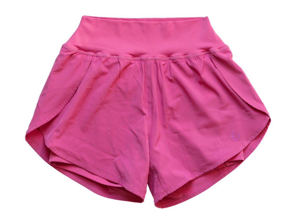 Pink running shorts