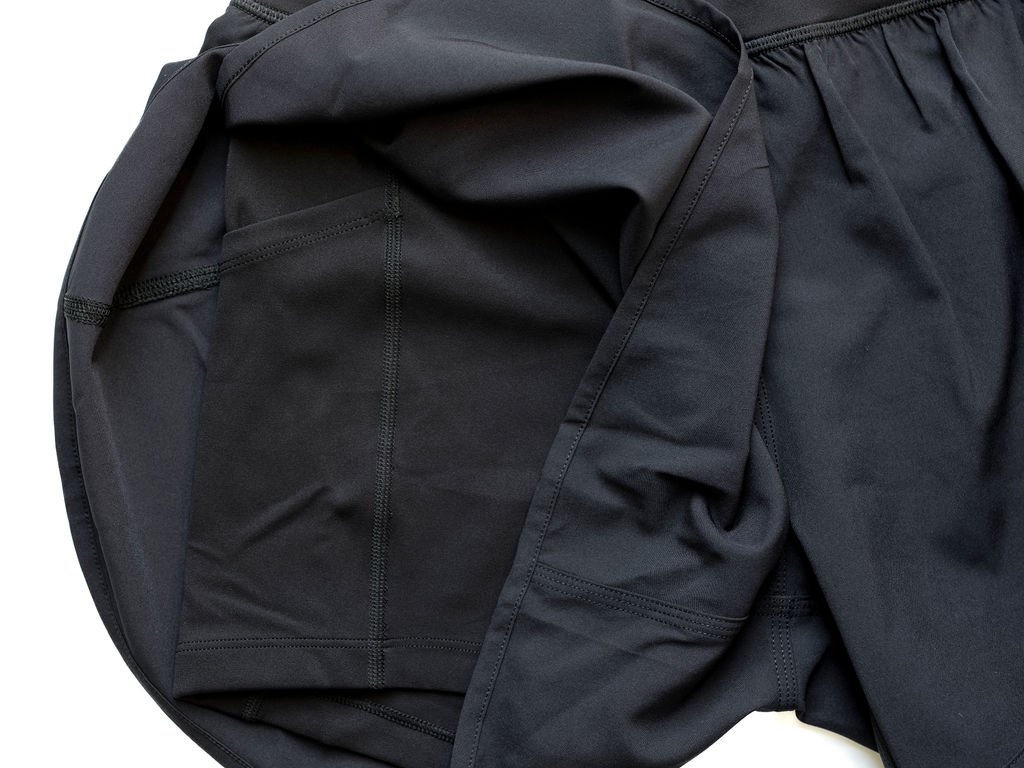 Black workout shorts with pocket