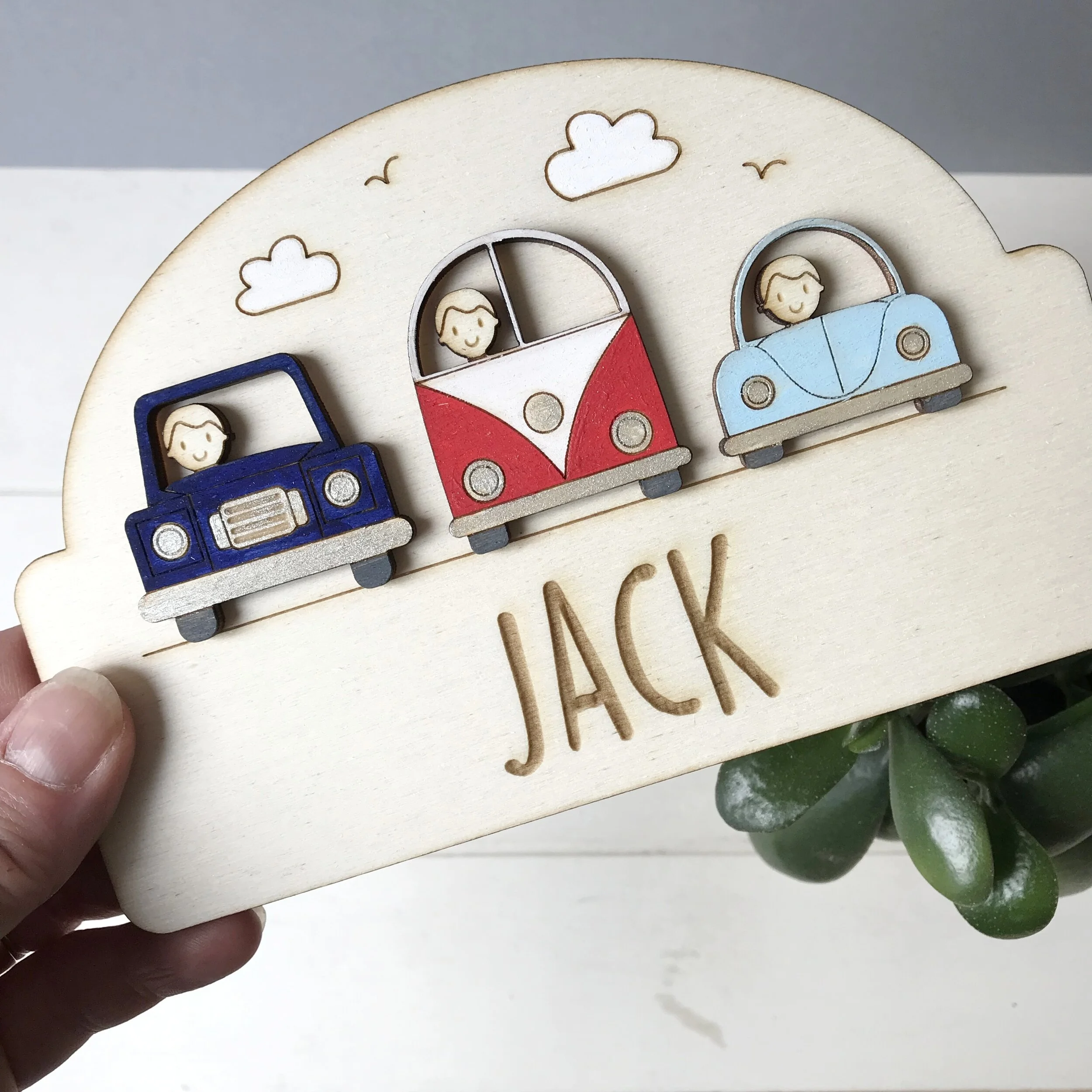 Car name sign for child's room