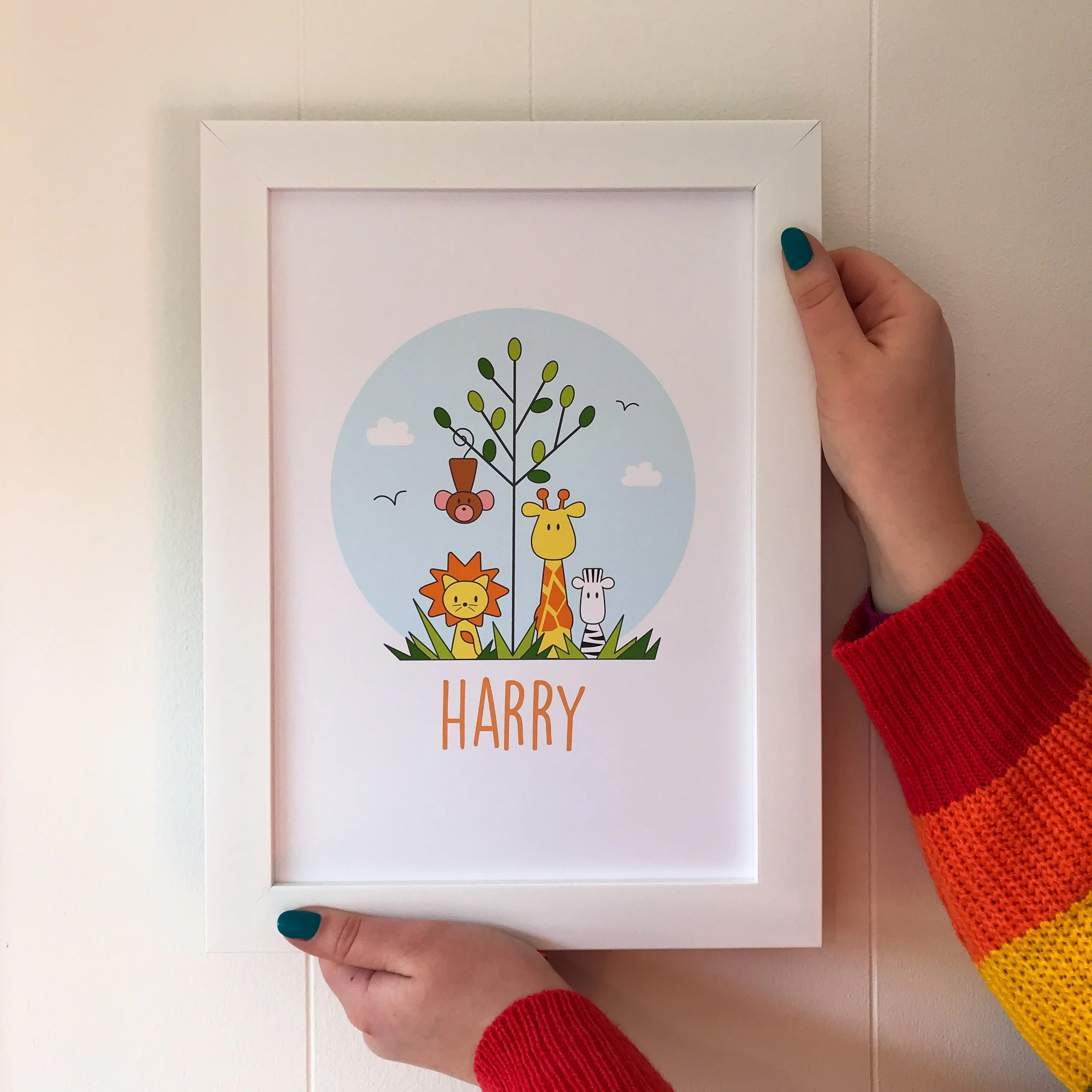 Jungle name print - white frame.JPG