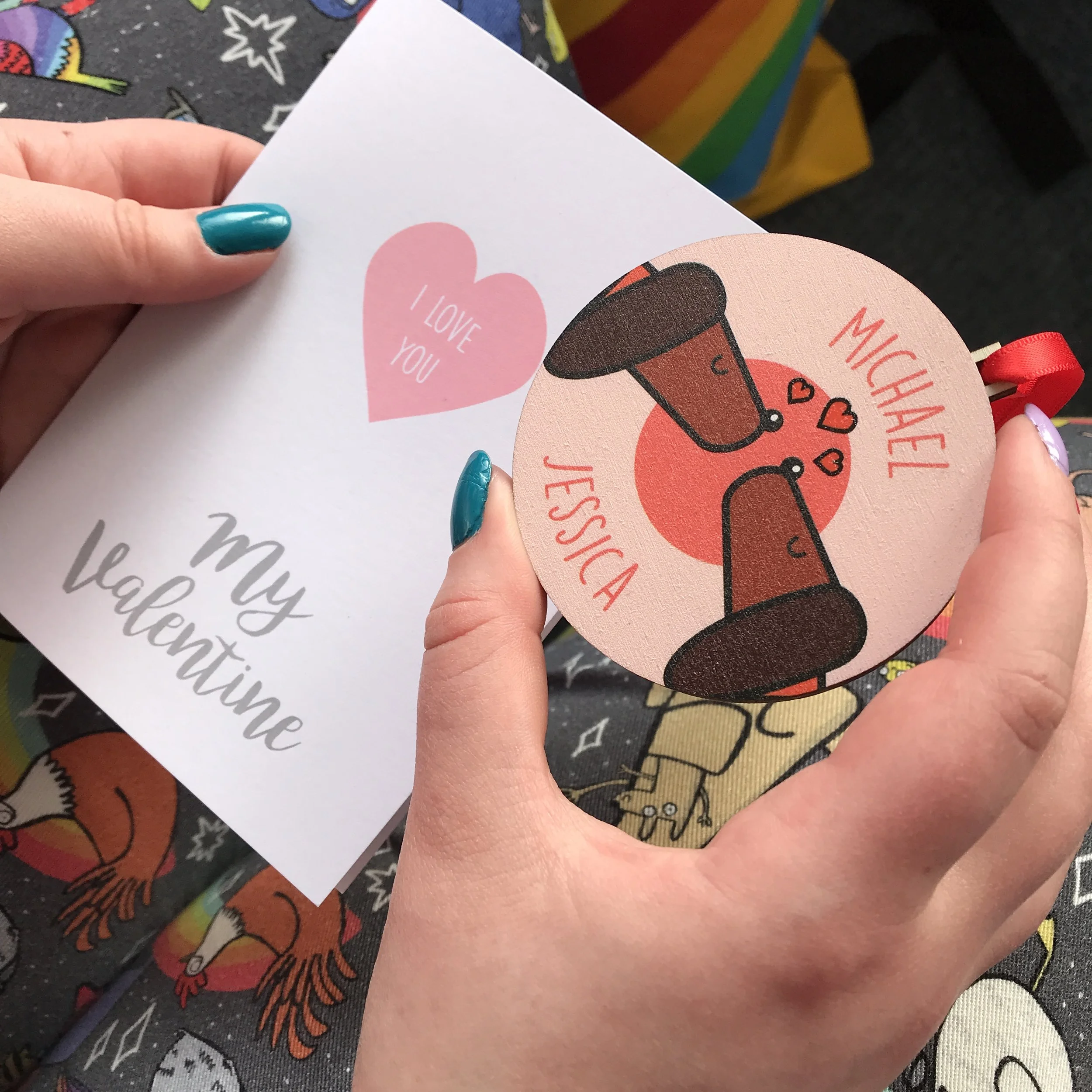 valentine's card and love token