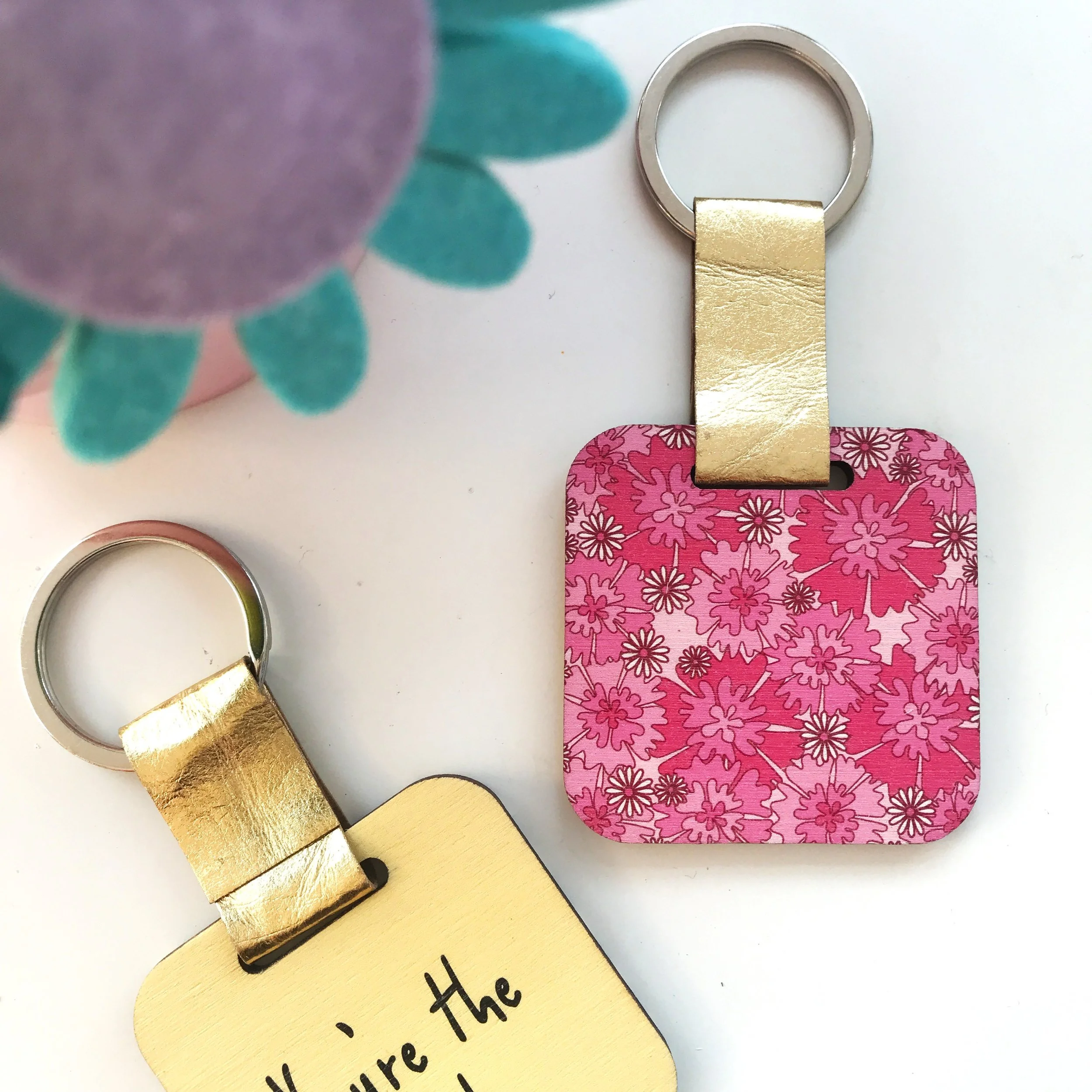 January Birth Flower Keyring