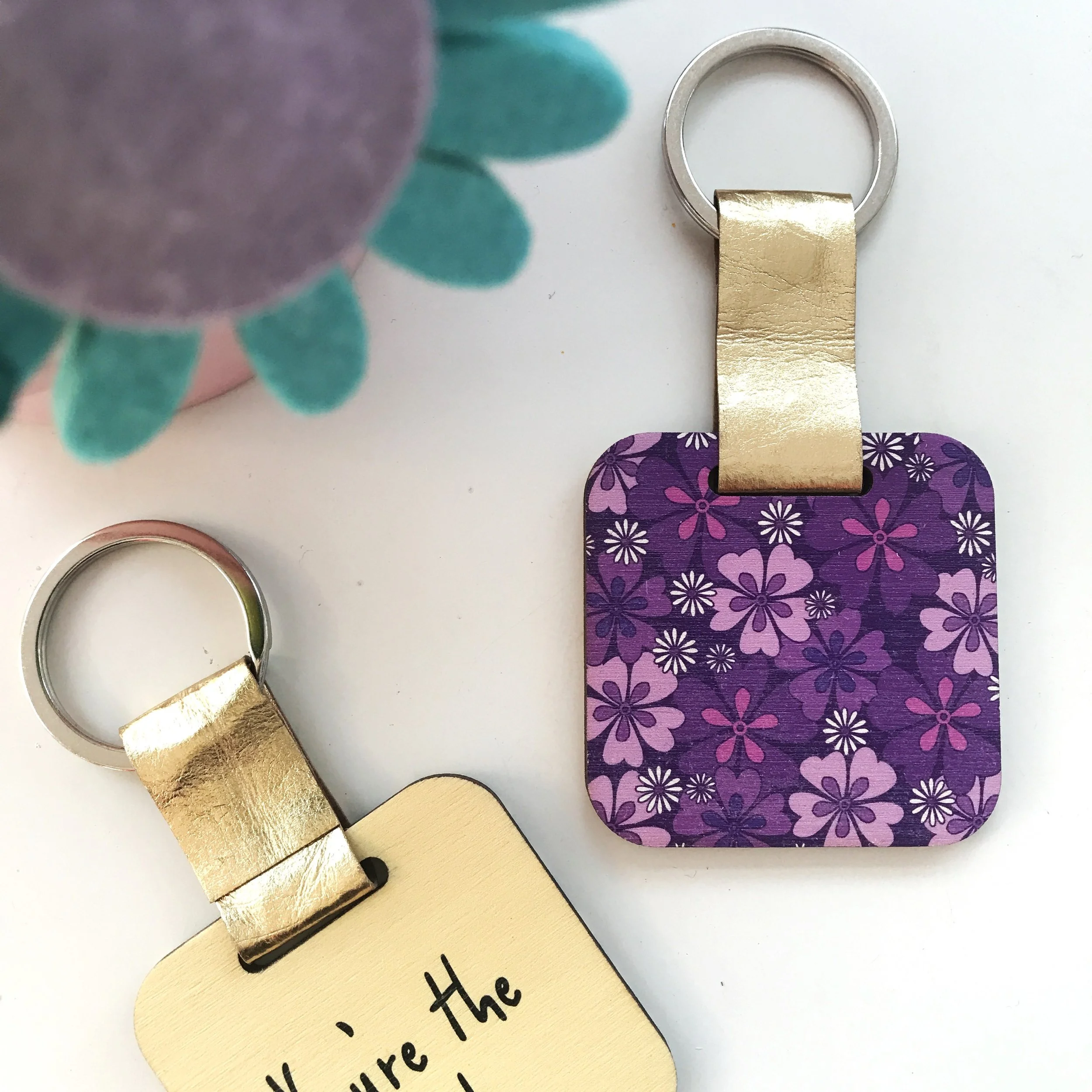 February Birth Flower Keyring