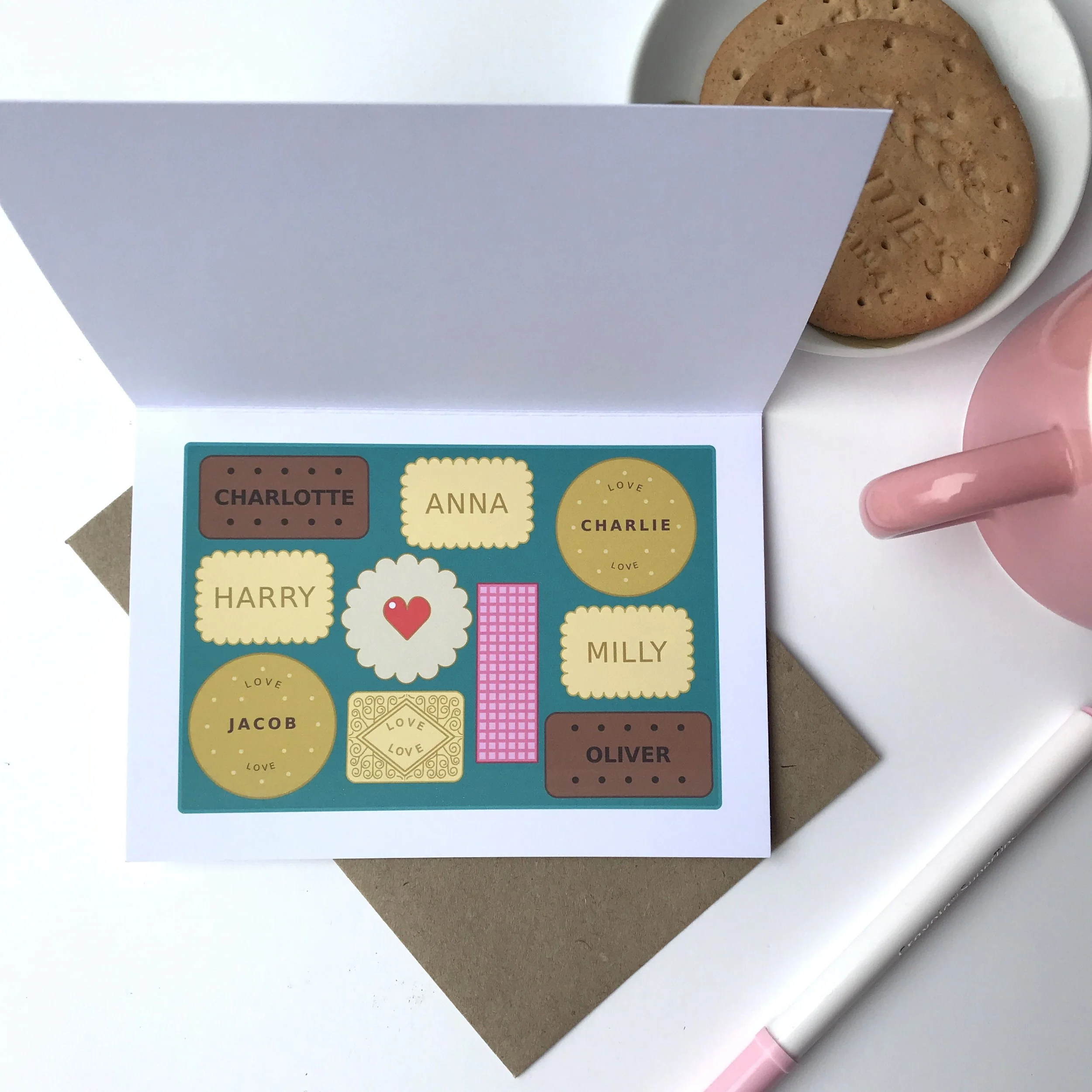 Biscuit tin card - mothers day card inside with nice, custard creams and bourbon biscuits.JPG