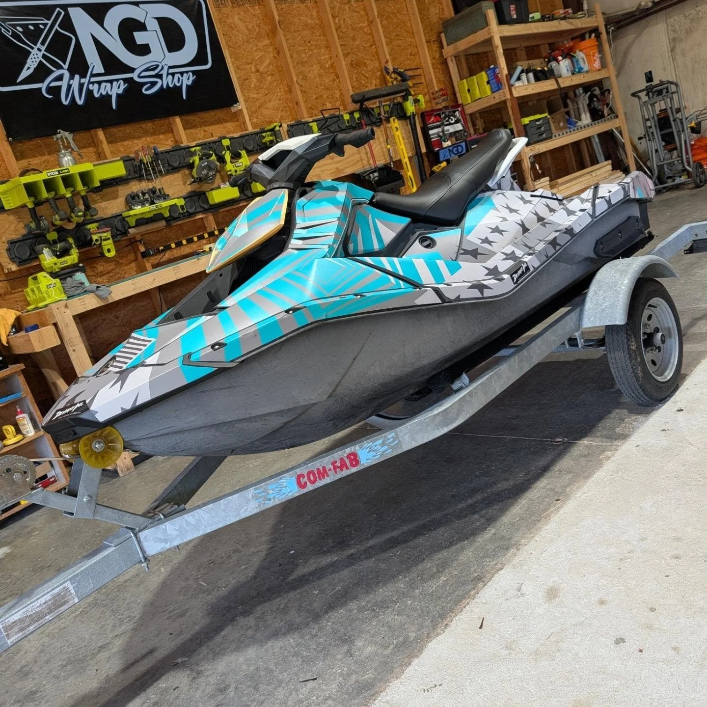 Last week we installed matching skins on a couple of SeaDoo Sparks by Deviant Ink for Nottley Marina! It really took these to a whole new level. 

Contact us to install skins on your PWCs, ATVs, and more!