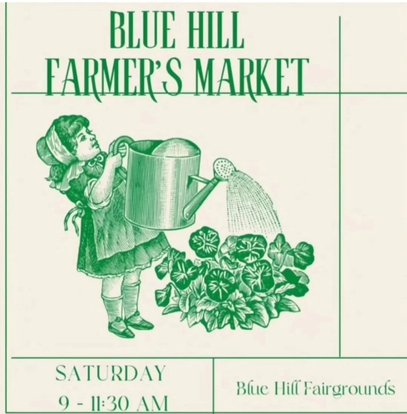 Saturday, May 23rd is opening day of The Blue Hill Farmer's Market! 
We have a fantastic line up of all your favorite local vendors, and welcoming some new ones this season. Stop by and listen to talented local musicians and catch up with your friend