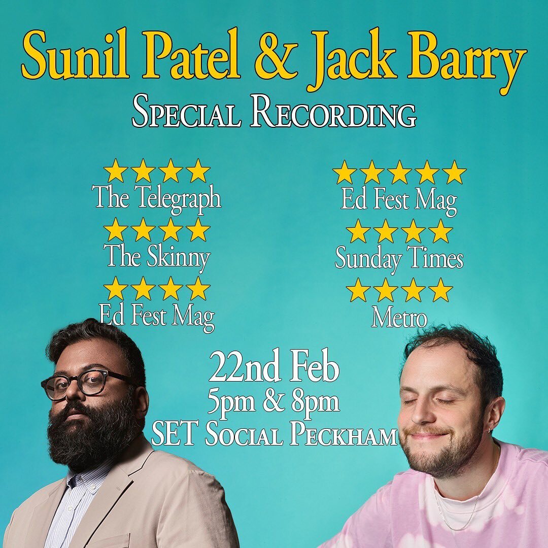 I&rsquo;m excited to announce that I&rsquo;m recording a &ldquo;best of&rdquo; stand up comedy special, alongside @sunilpatelsolutions. 

I famously have very attractive fans, so buy tickets and make sure I have a special with the sexiest audience of