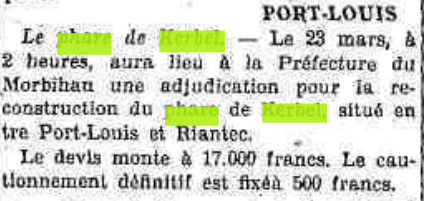  L'écho du Morbihan 31 March 1912.