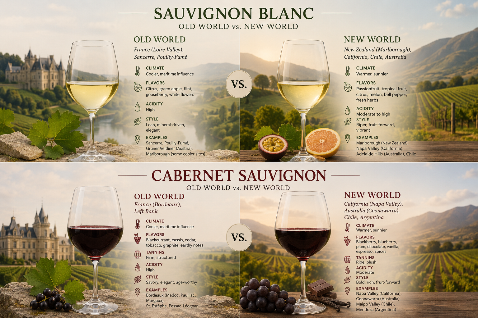 Saturday Wine Tasting at Unity Table: Old World vs New World