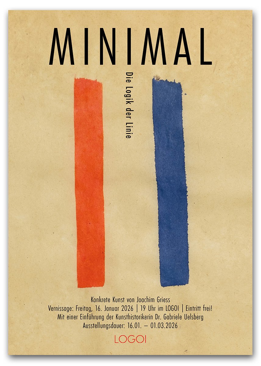 »MINIMAL«   Die Logik der Linie.  Konkrete Kunst von Joachim Griess