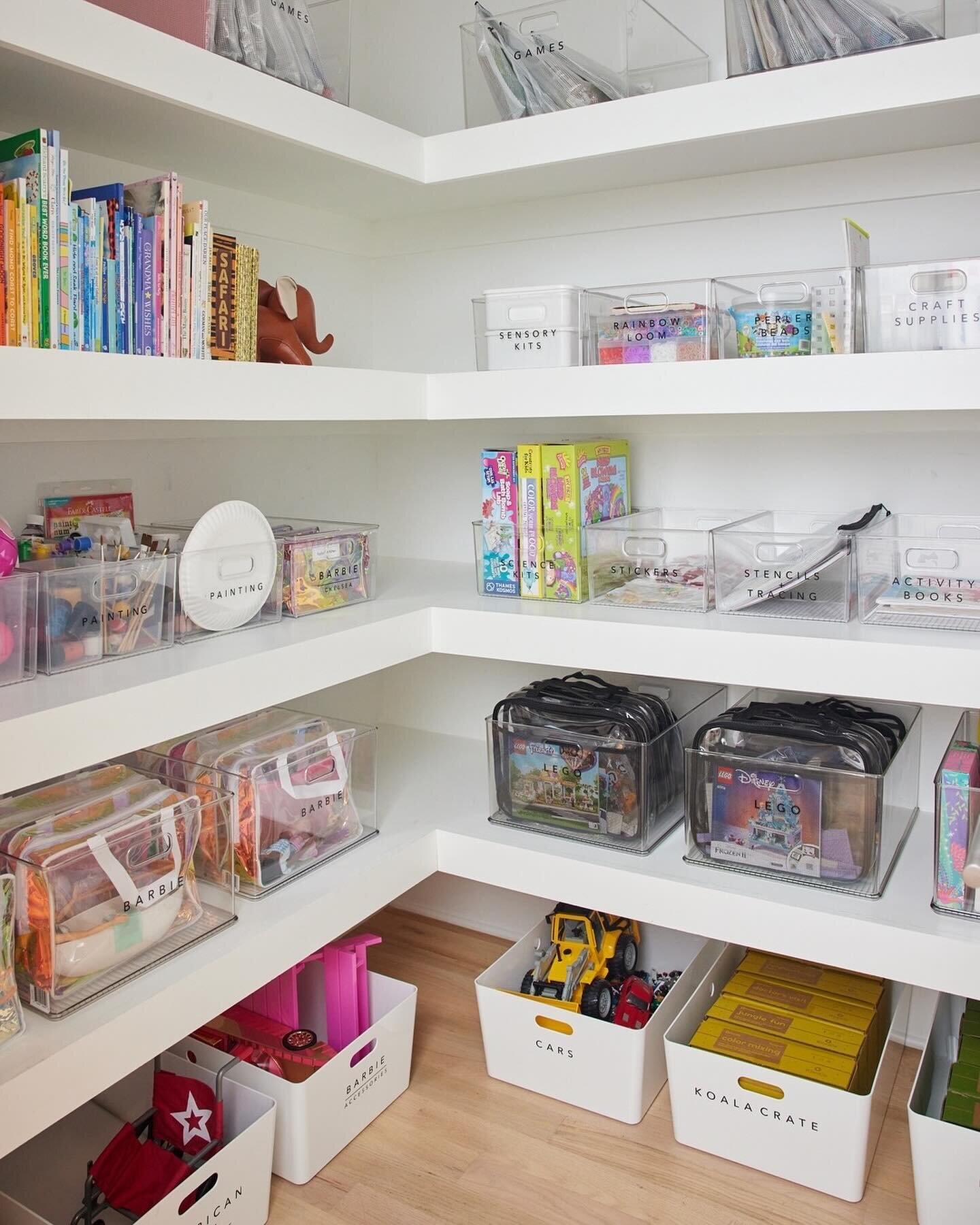 ✨🪄PLAYROOM REHAB: Part IV🪄 ✨
⠀⠀⠀⠀⠀⠀⠀⠀⠀
Wrapping up a look into our #DarienCT playroom project with my favorite spot:  THE STORAGE CLOSET. 
⠀⠀⠀⠀⠀⠀⠀⠀⠀
✨WHAT | WHY✨
We set up zones throughout the play space, but needed a place for big items and ongoin