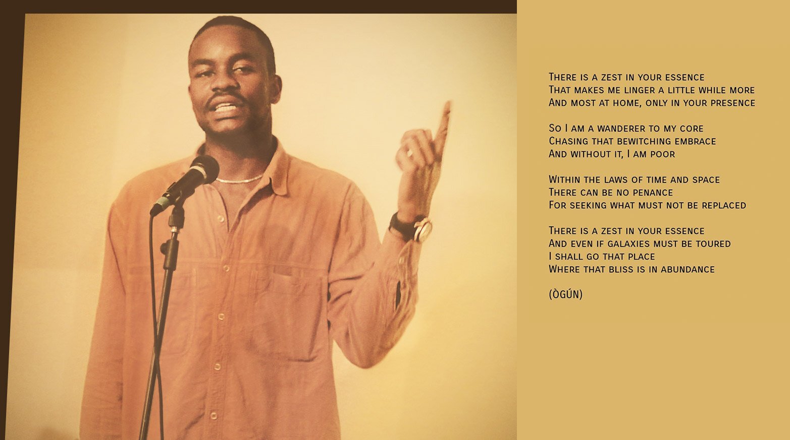 Tai Ògún: Never missing a beat