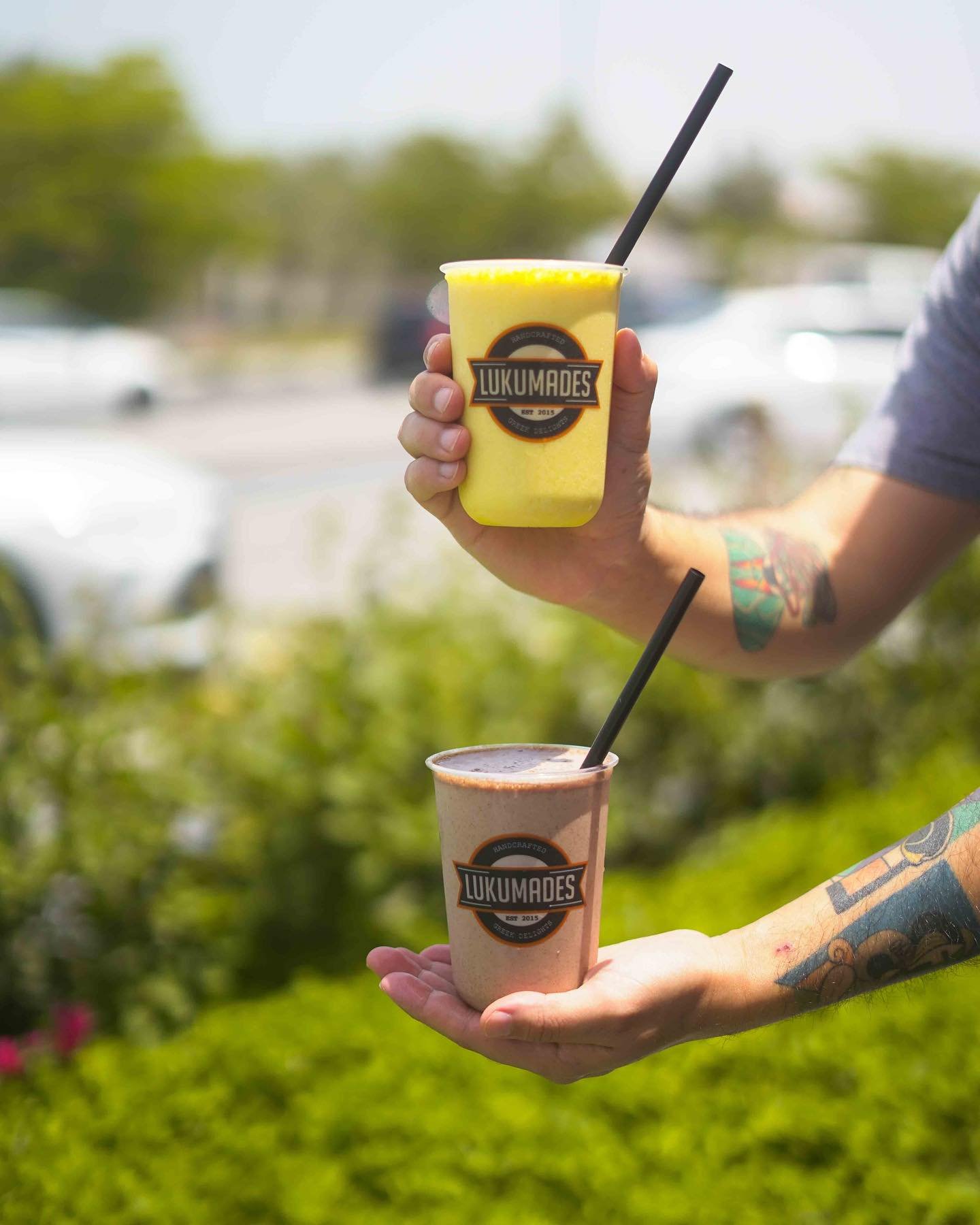 Shakes to go 🤩 were loving our mango and signature tella 😎

ALWAYS served FRESH

Grab yours in store or via @ubereats_aus @doordash_aus &amp; mr_yum

#lukumades #lukumadesaustralia #greek #lukumate #donut #coffee #gelato #shakes #icy #doughnut #syd