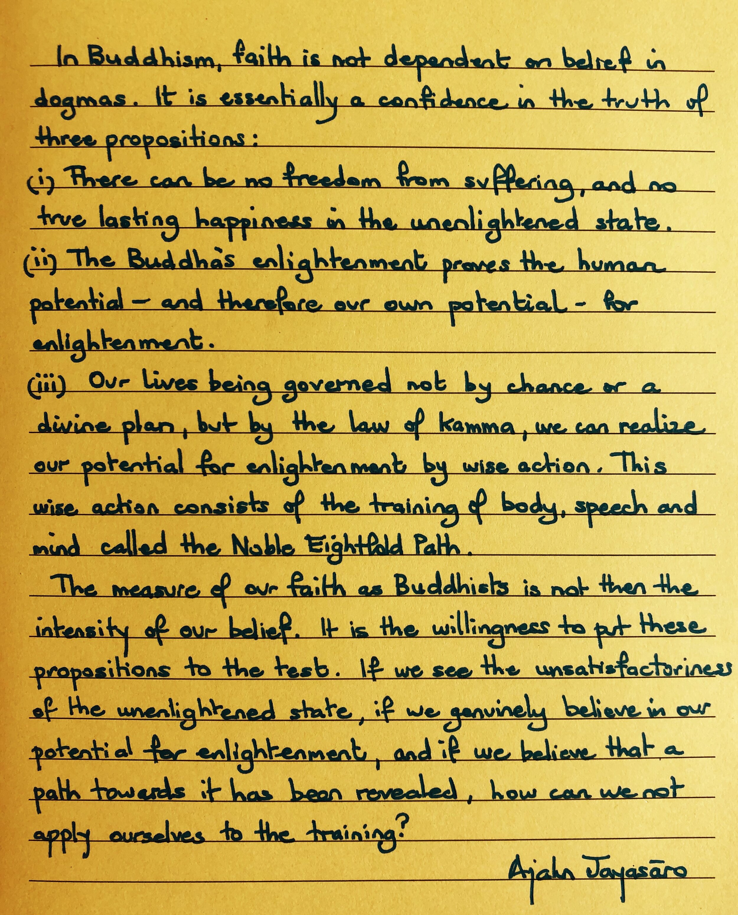 Buddhists’ Faith