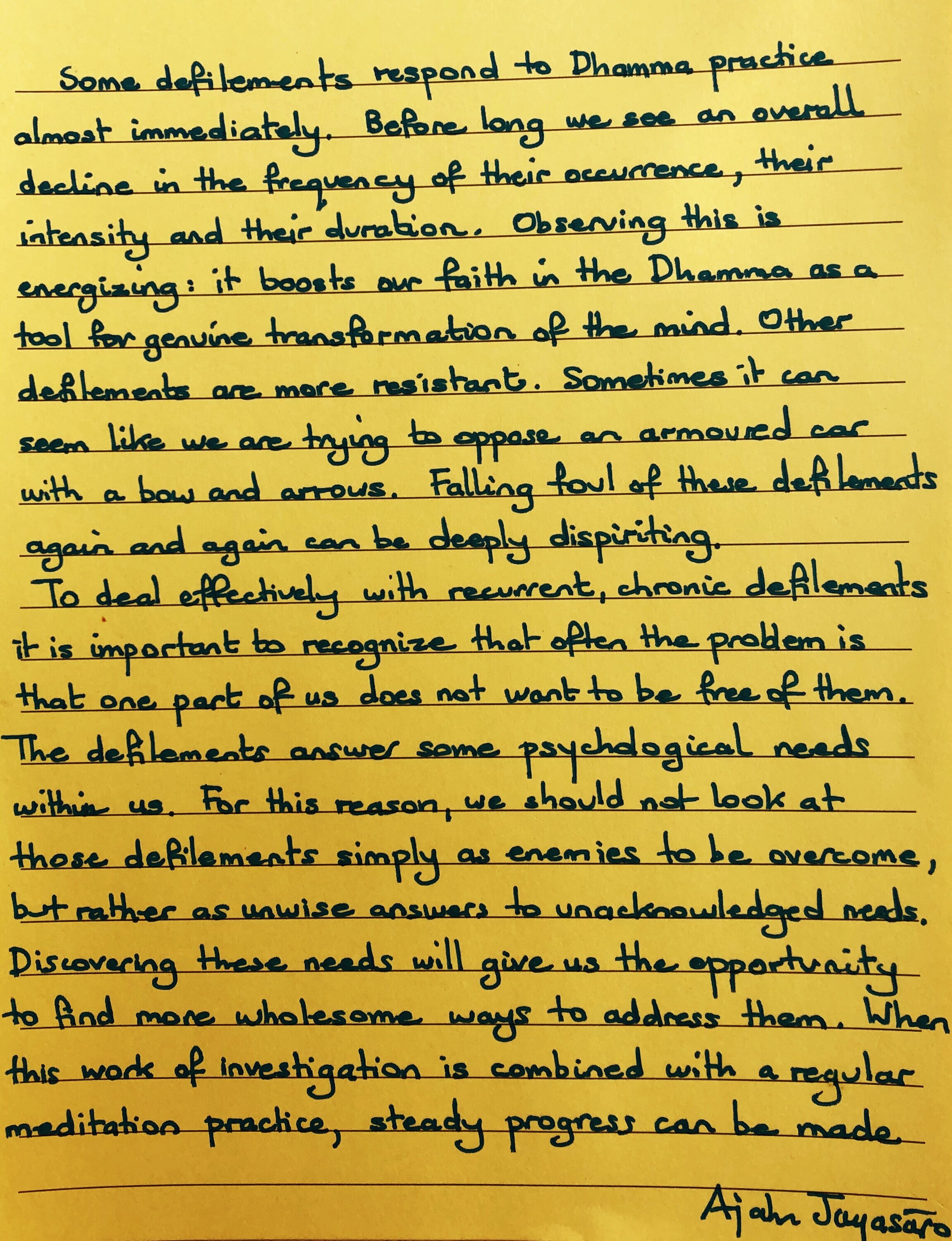 To Deal Effectively with Recurrent, Chronic Defilements