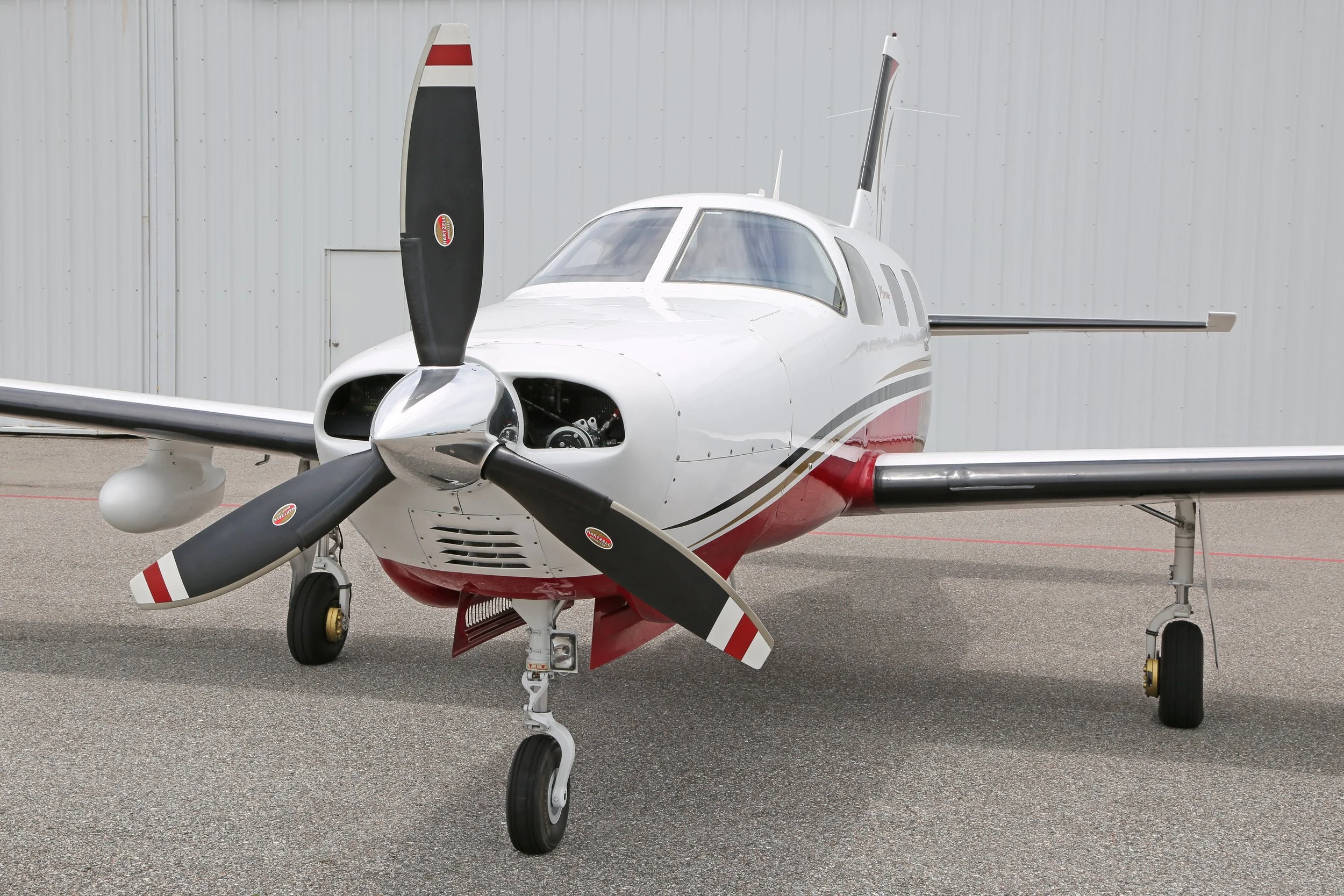 2008 PIPER MALIBU N518C Close up nose and prop.jpg